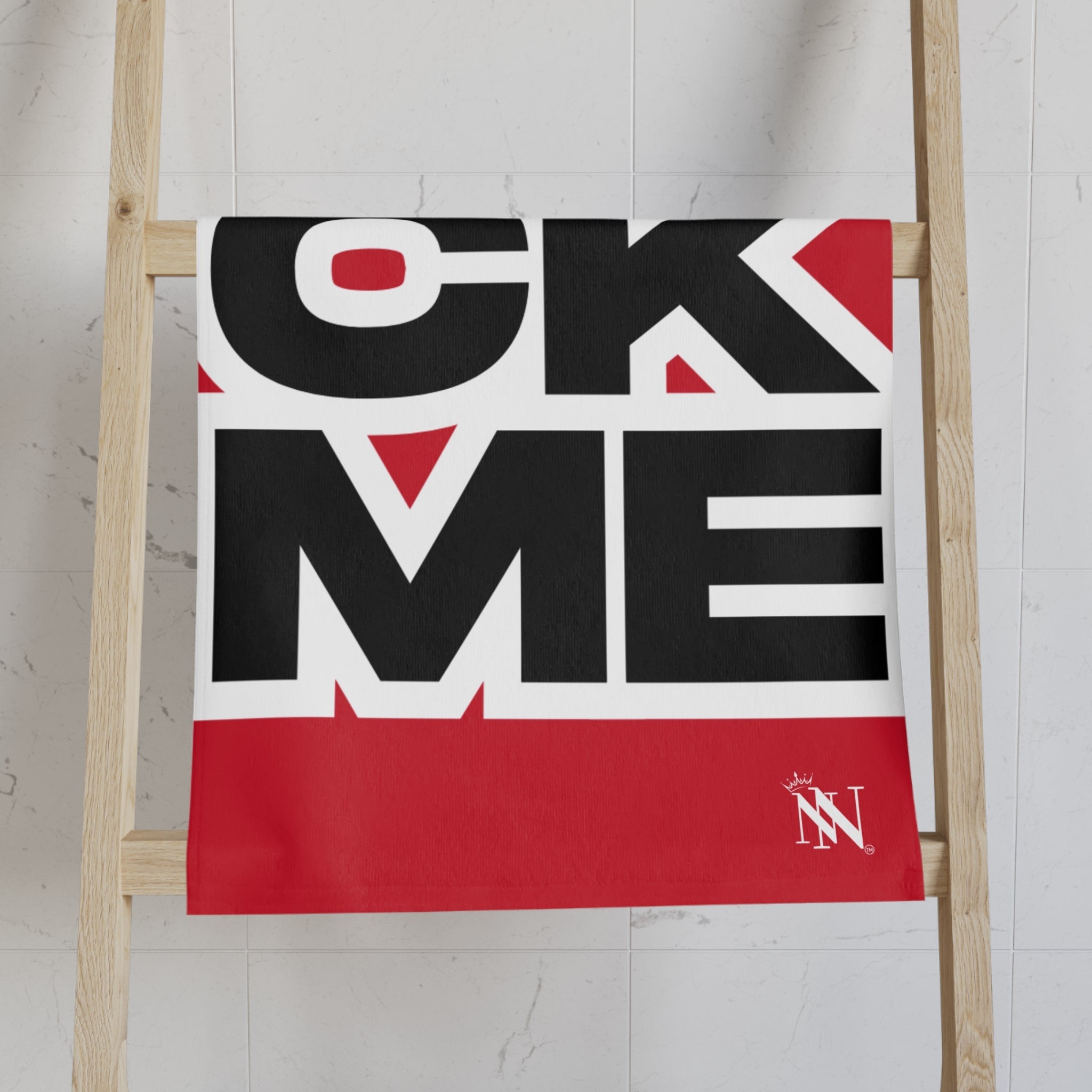 FUCK ME Block Letter Red Cum Towel