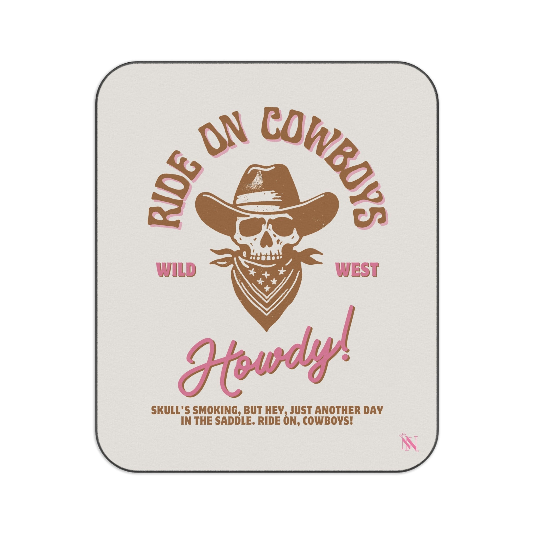 Ride On Cowboys Luxury Soft Playful Lovers’ Water-Resistant Sex Blanket