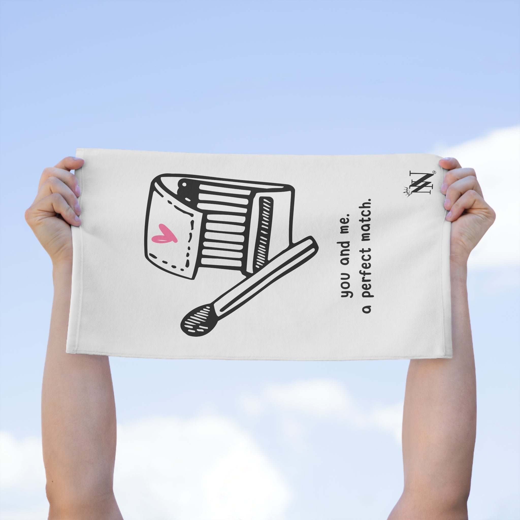 You and Me A Perfect Match | Mix & Match Soft Fun-Flirty Lovers’ Towels
