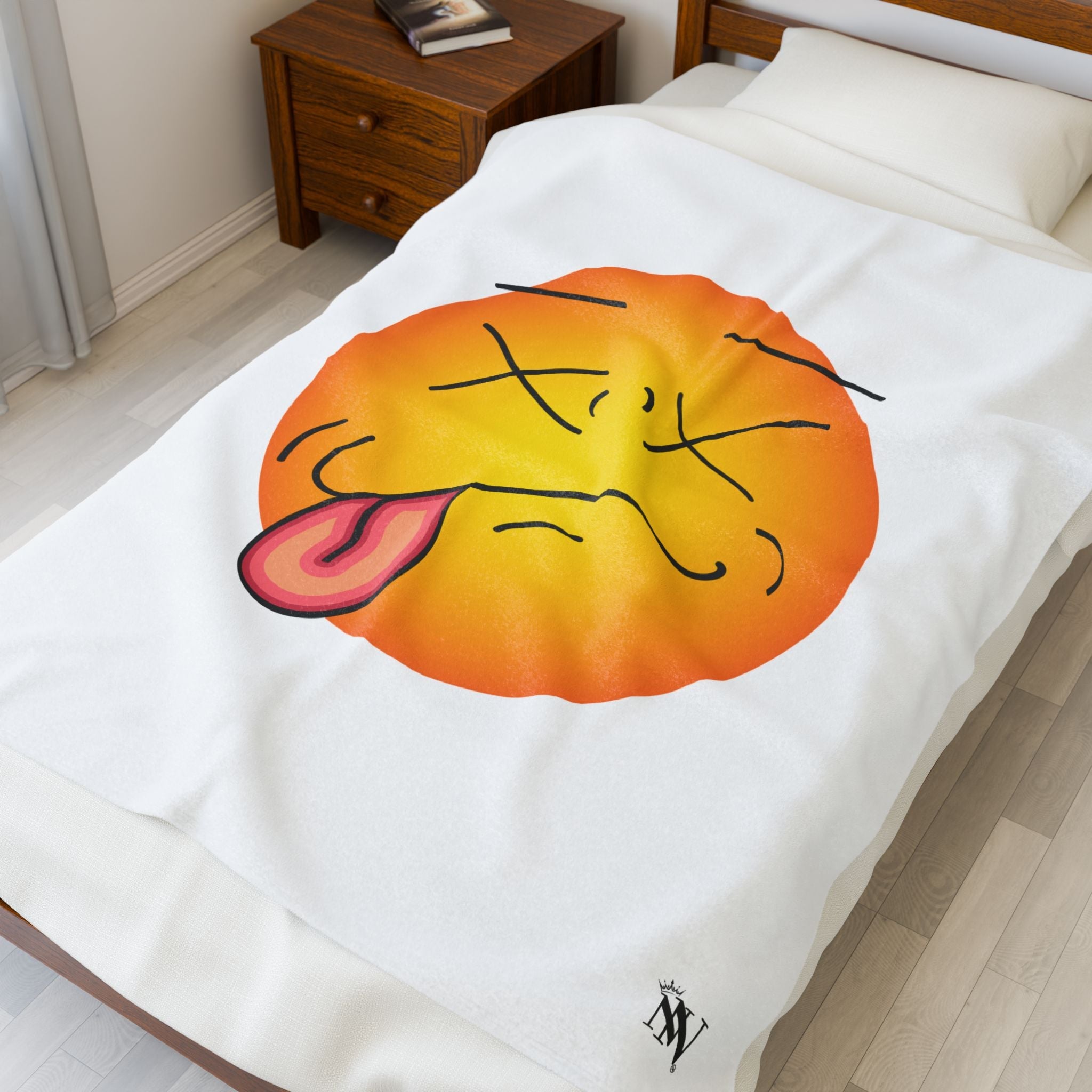 Knocked Out Emoji | Mix & Match Velveteen Fun-Flirty Lovers’ Blankets