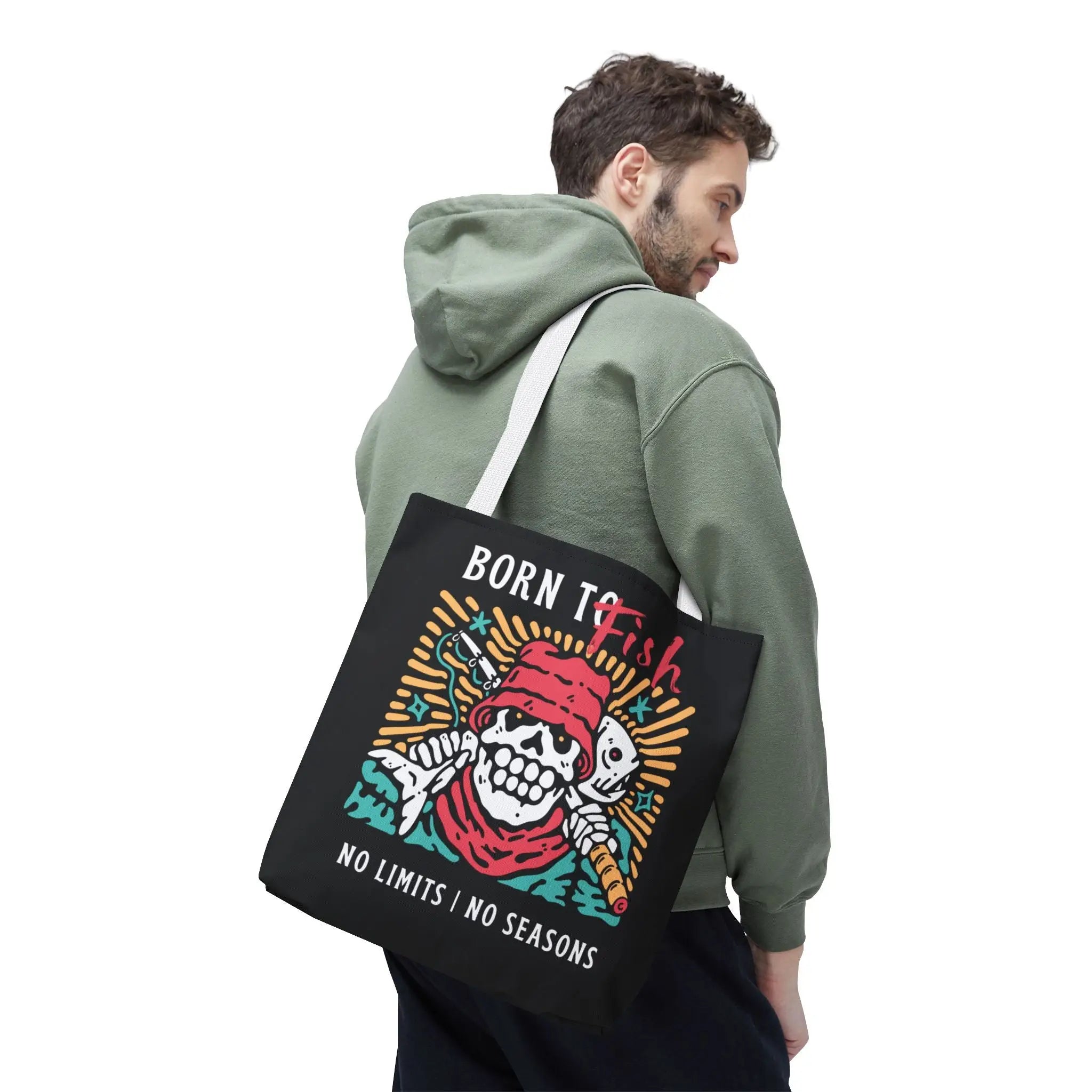 Born to Fish No Seasons Tote Bag