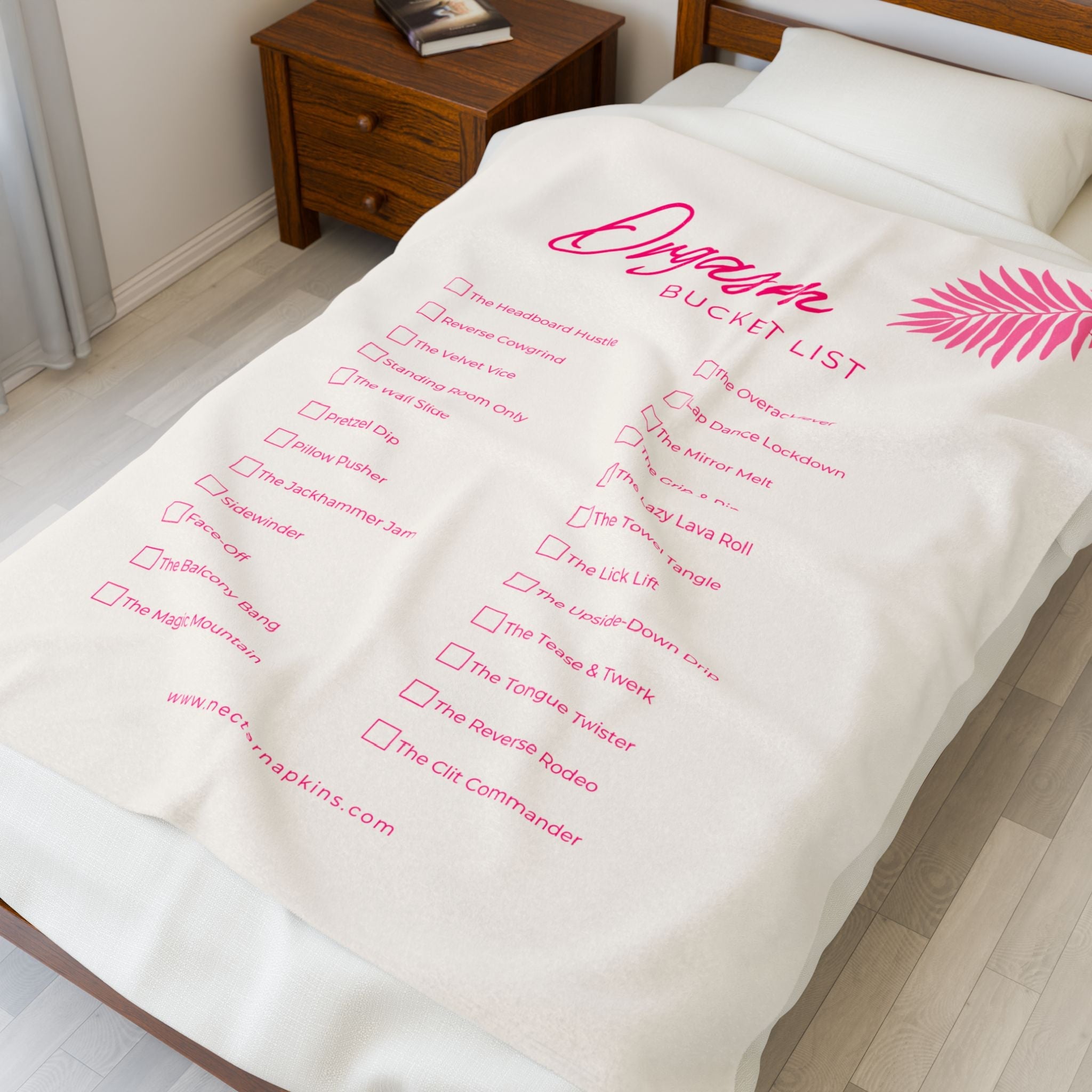 Orgasm Bucket List | Mix & Match Fun-Flirty Lovers’ Blankets