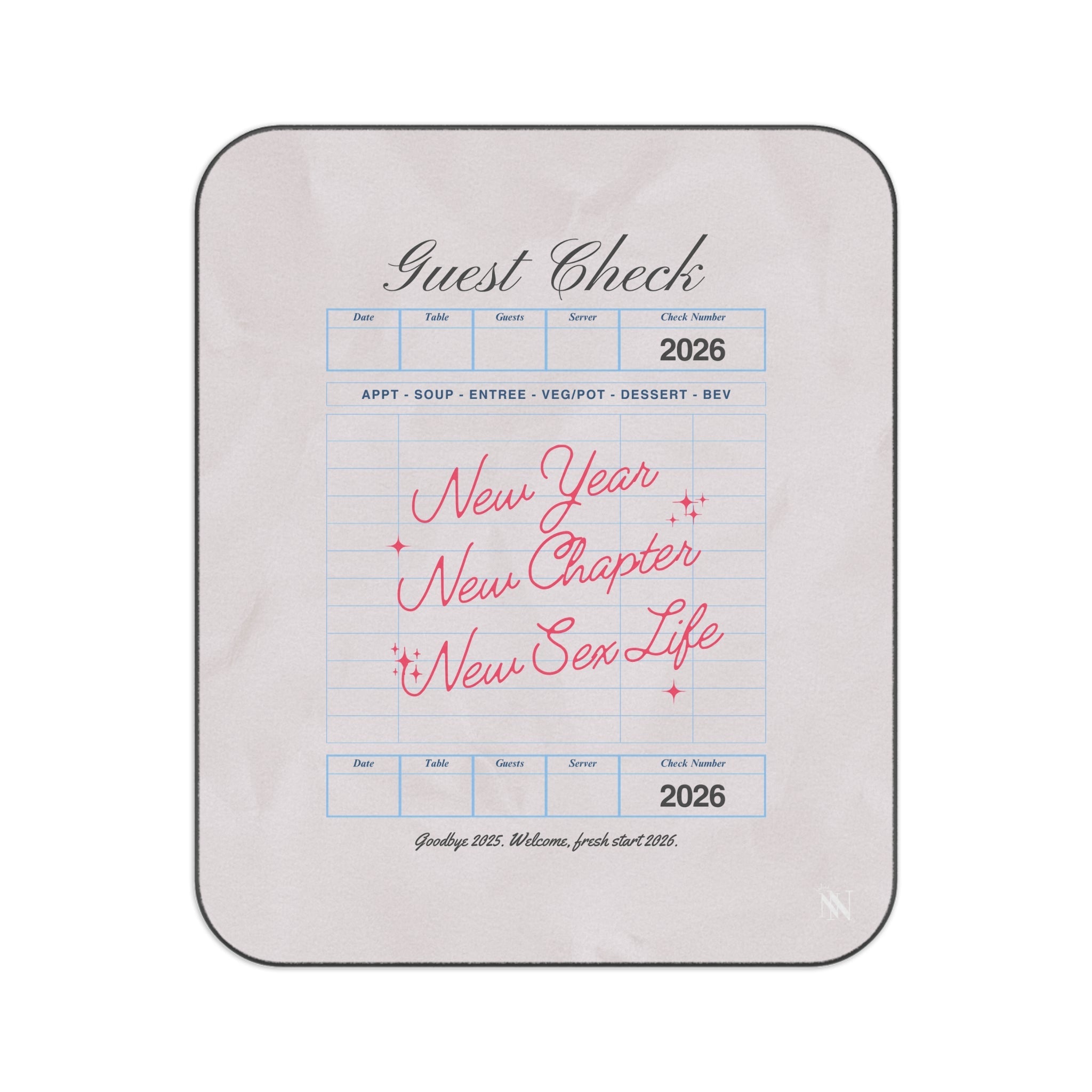 New Year New Sex Life Guest Check | Mix Match Fun-Flirty Lovers’ Water-Resistant Blankets