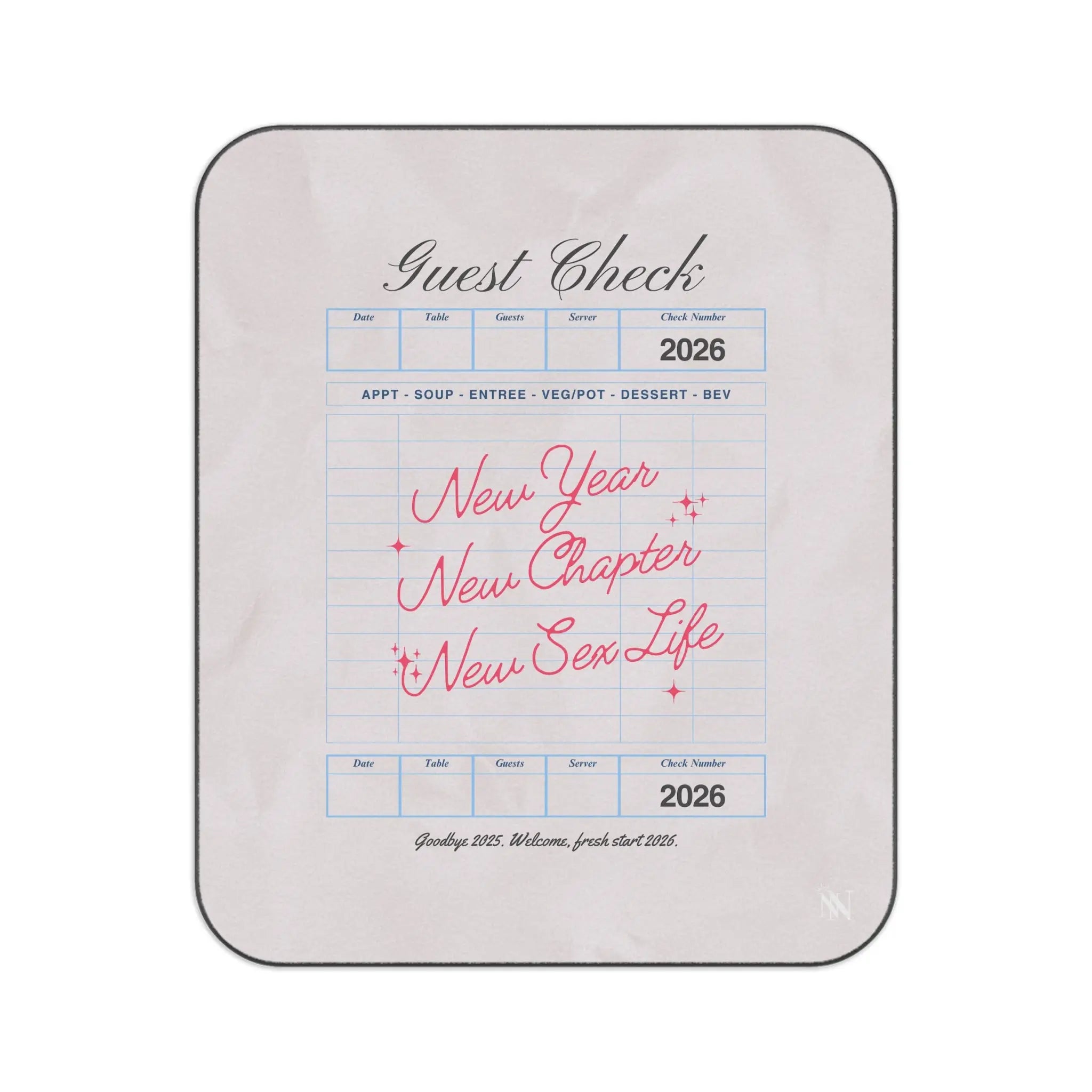 New Year New Sex Life Guest Check | Mix Match Fun-Flirty Lovers’ Water-Resistant Blankets