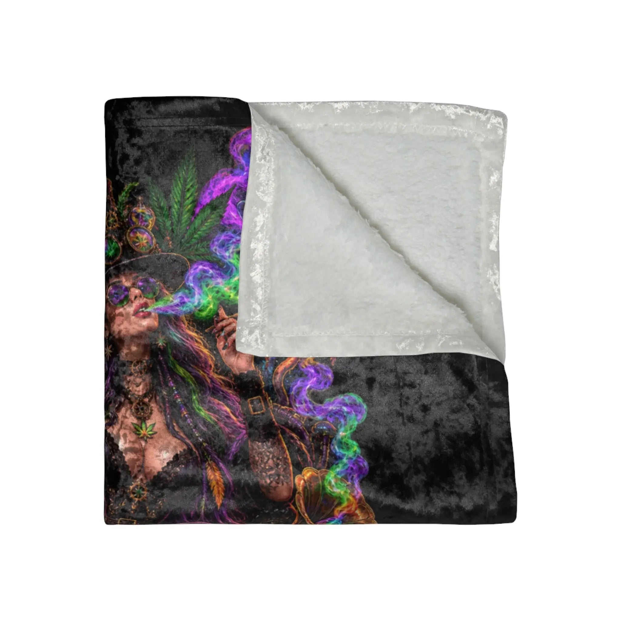 420 Wicked Fantasy Crushed Velvet Blanket