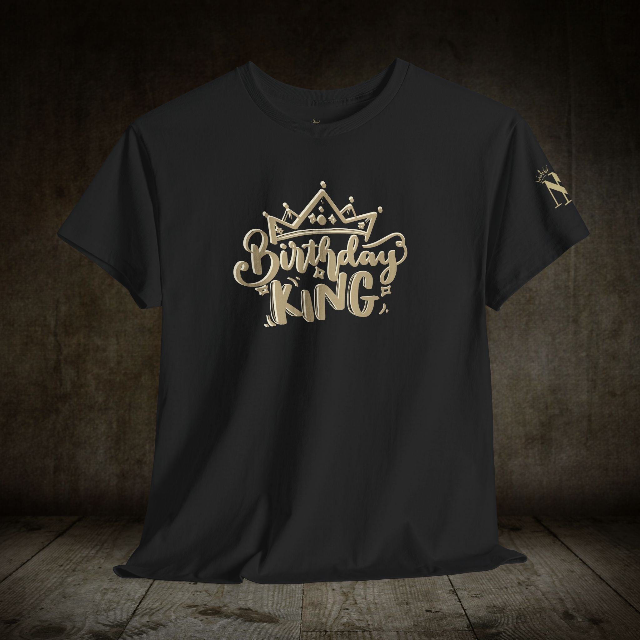 Gold Crown Birthday King | Mix & Match Cotton Unisex Fun-Flirty Lovers’ T-Shirts