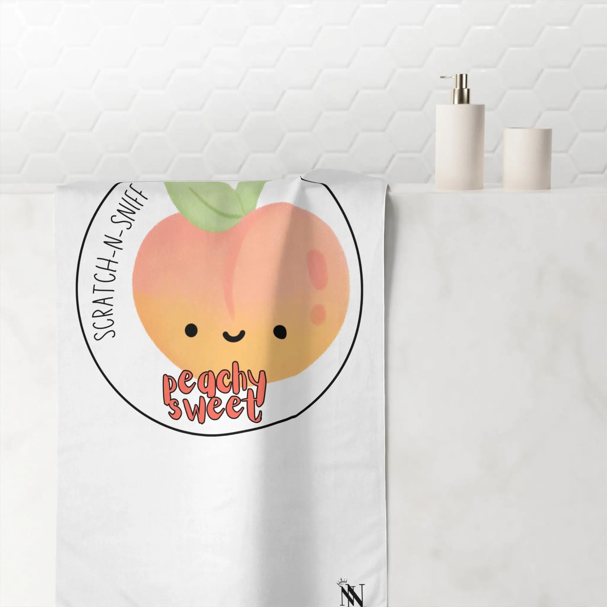 Peachy Sweet Scratch N Sniff | Mix & Match Naughty XL Fun-Flirty Lovers’ Towels