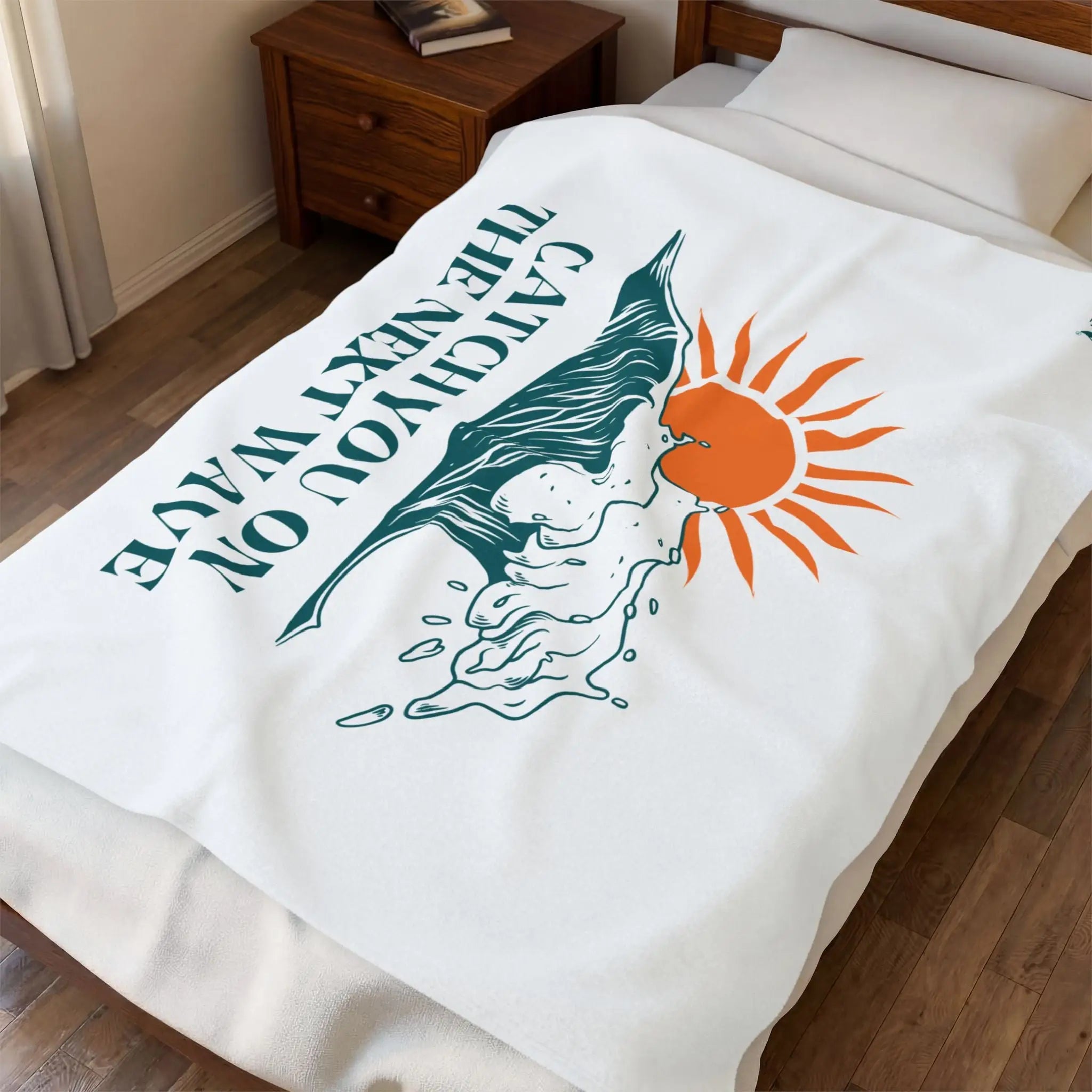 Catch You on the Next Wave Couple Romantic Gifts Silky Soft Love Blanket