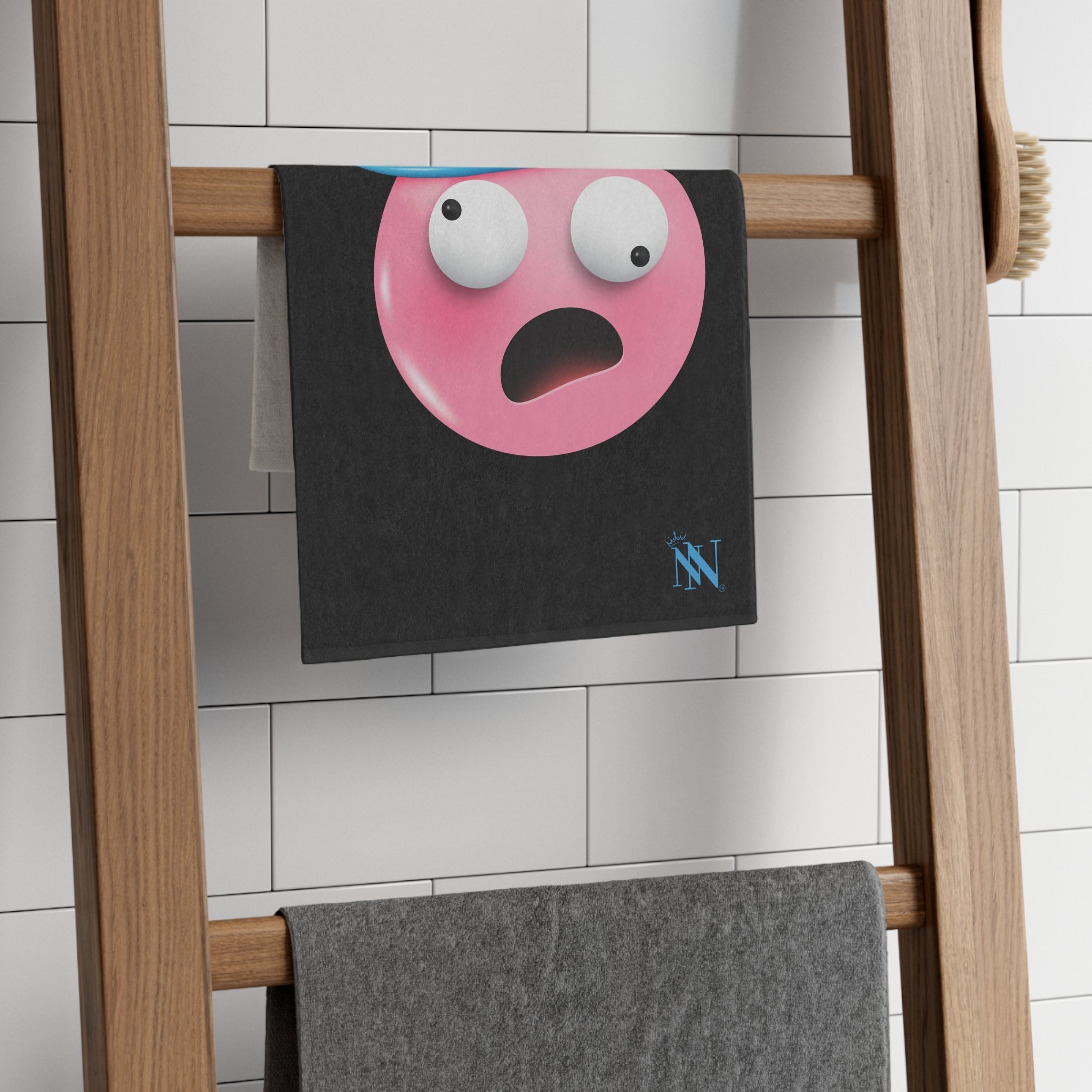 Seeing Stars Emoji Black | Mix & Match Soft Fun-Flirty Lovers’ Towels