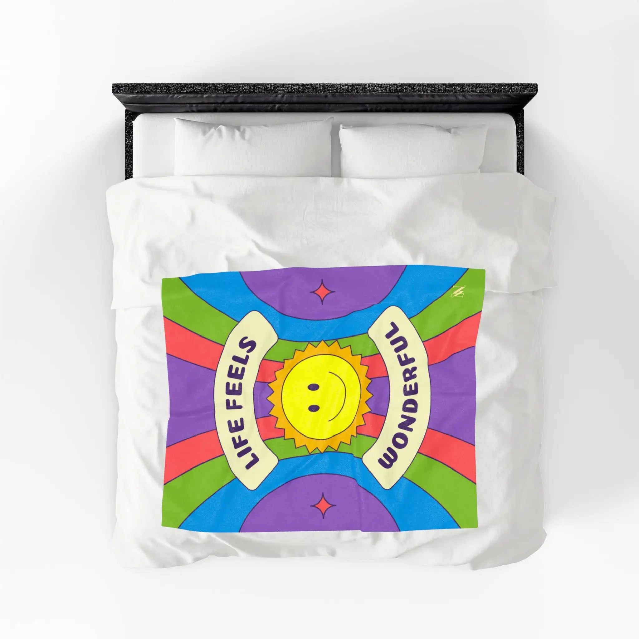 Life Feels Wonderful Retro Blanket