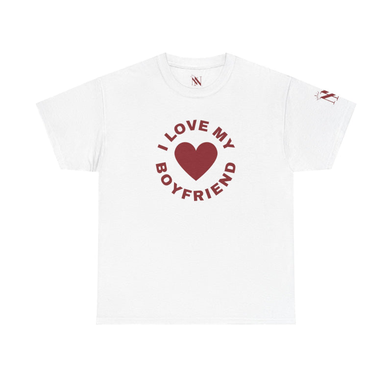 I Love My Boyfriend Heart | Mix & Match Cotton Unisex Fun-Flirty Lovers’ T-Shirts