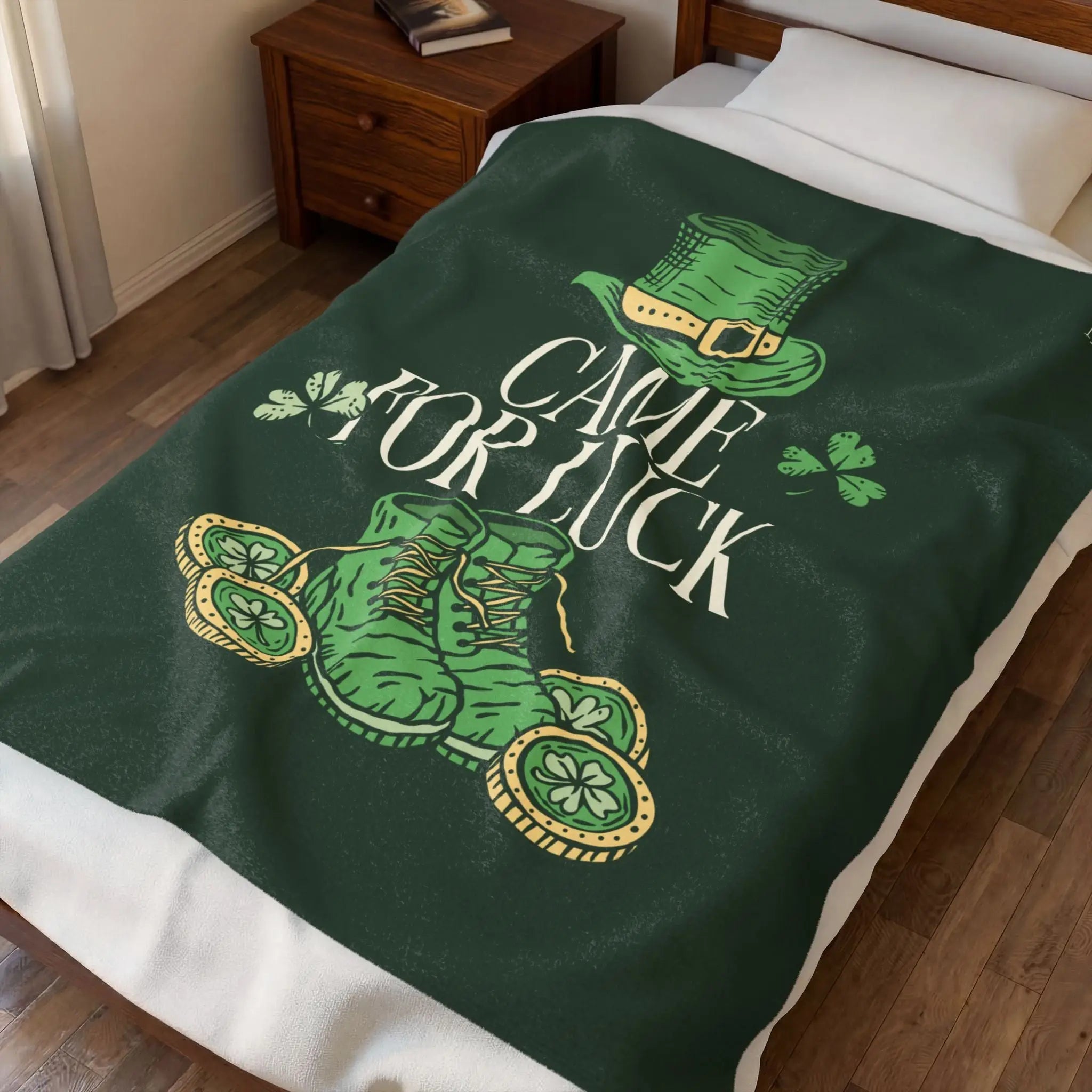 Came for Luck St. Patrick’s Day Couples Gifts Sexy Lovers’ Silky Soft Blanket