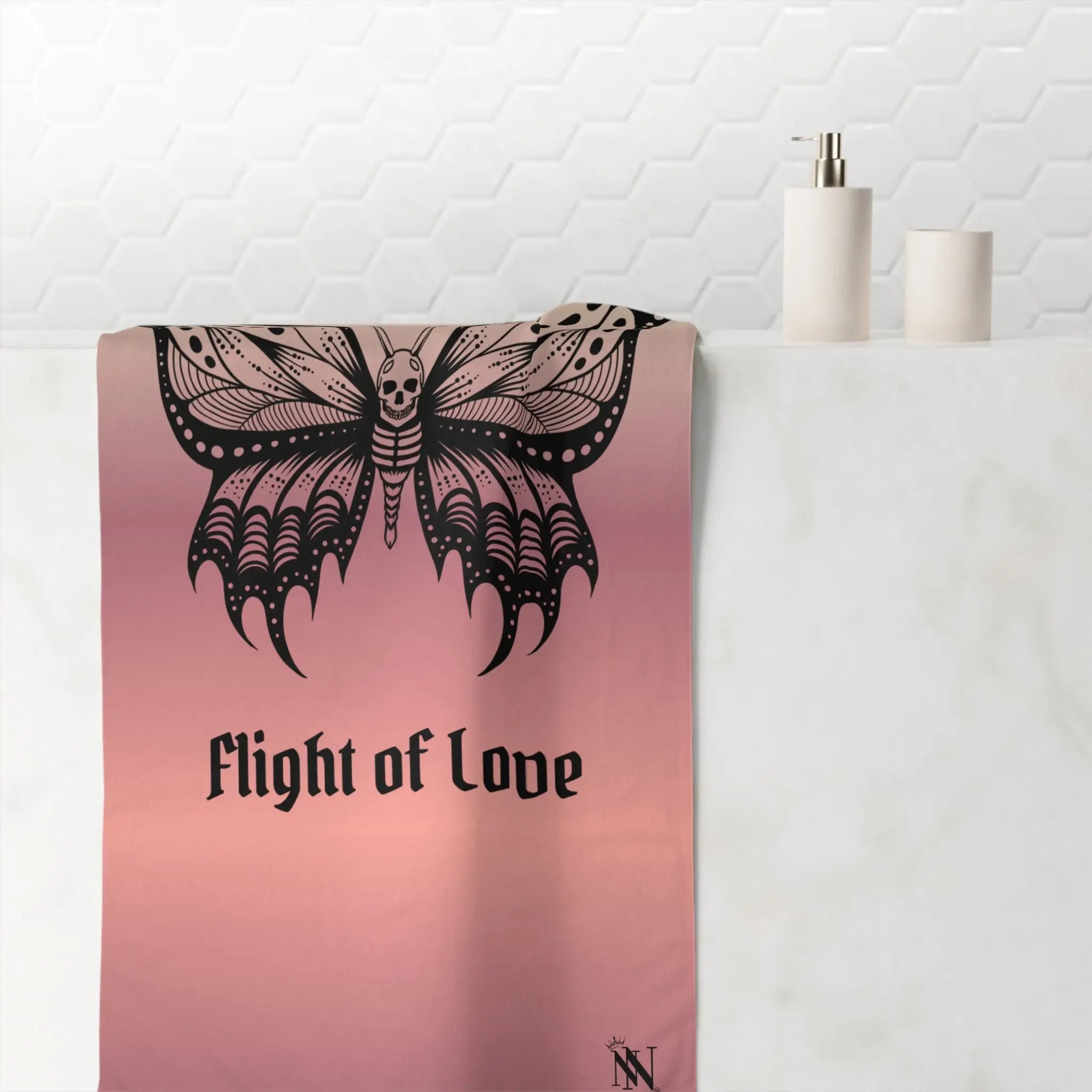 Flight of Love Skull Butterfly Anal Sex Towel