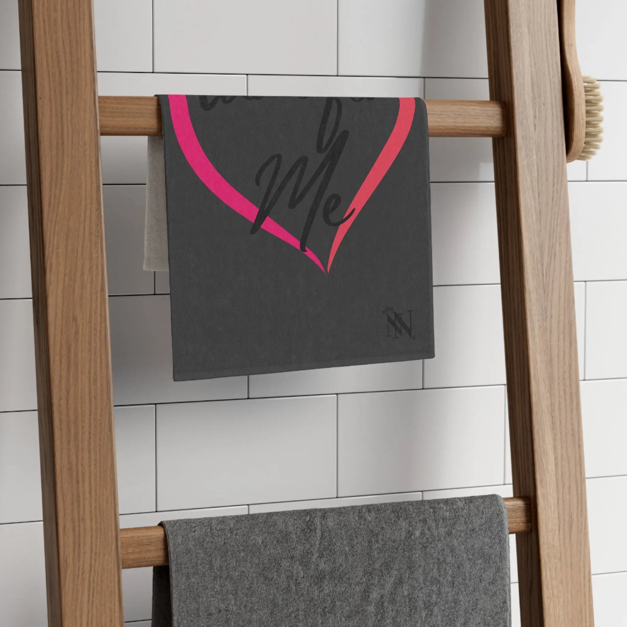 Cum for Me Dark Grey | Mix & Match Soft Fun-Flirty Lovers’ Towels