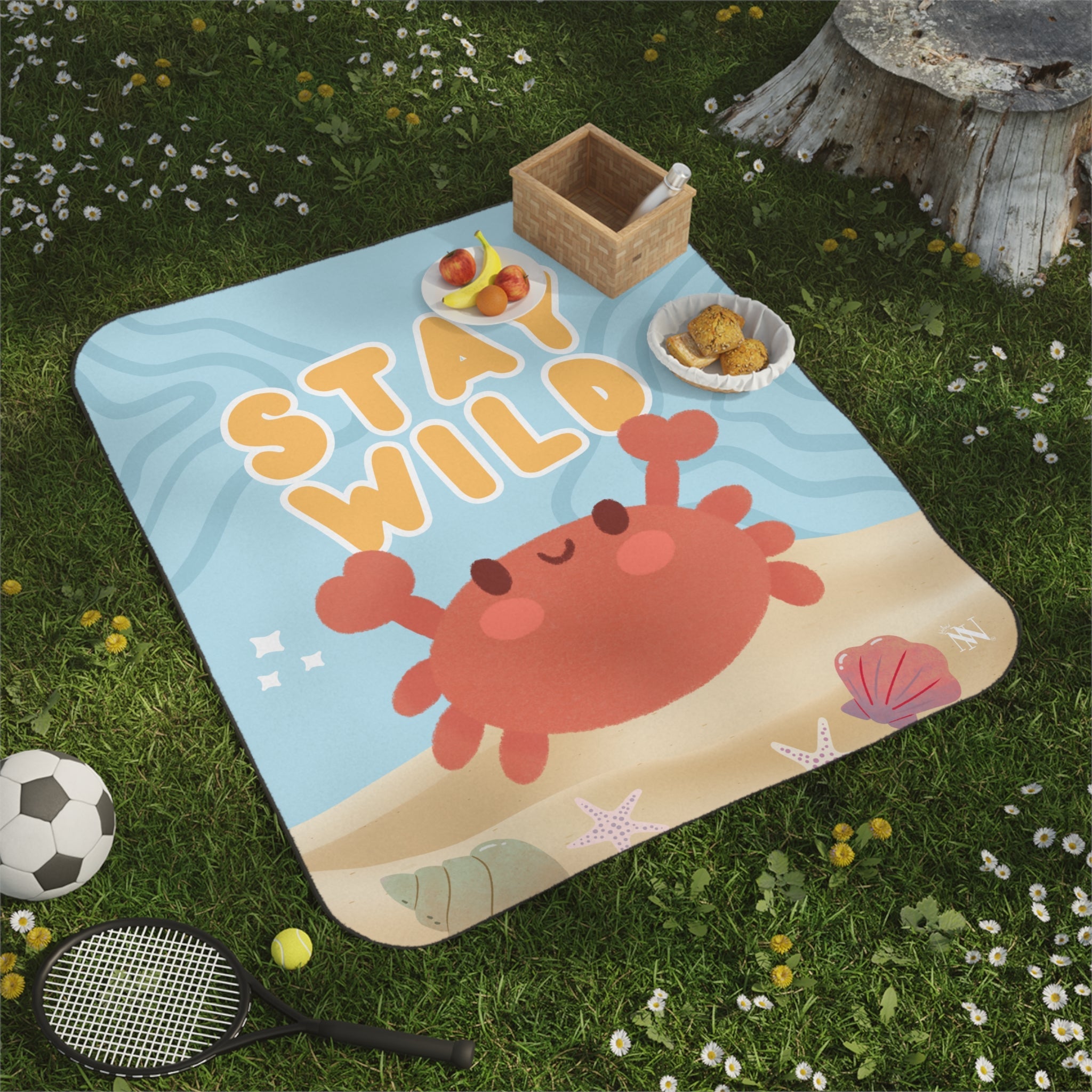 Stay Wild Cute Crab | Mix Match Fun-Flirty Lovers’ Water-Resistant Blankets