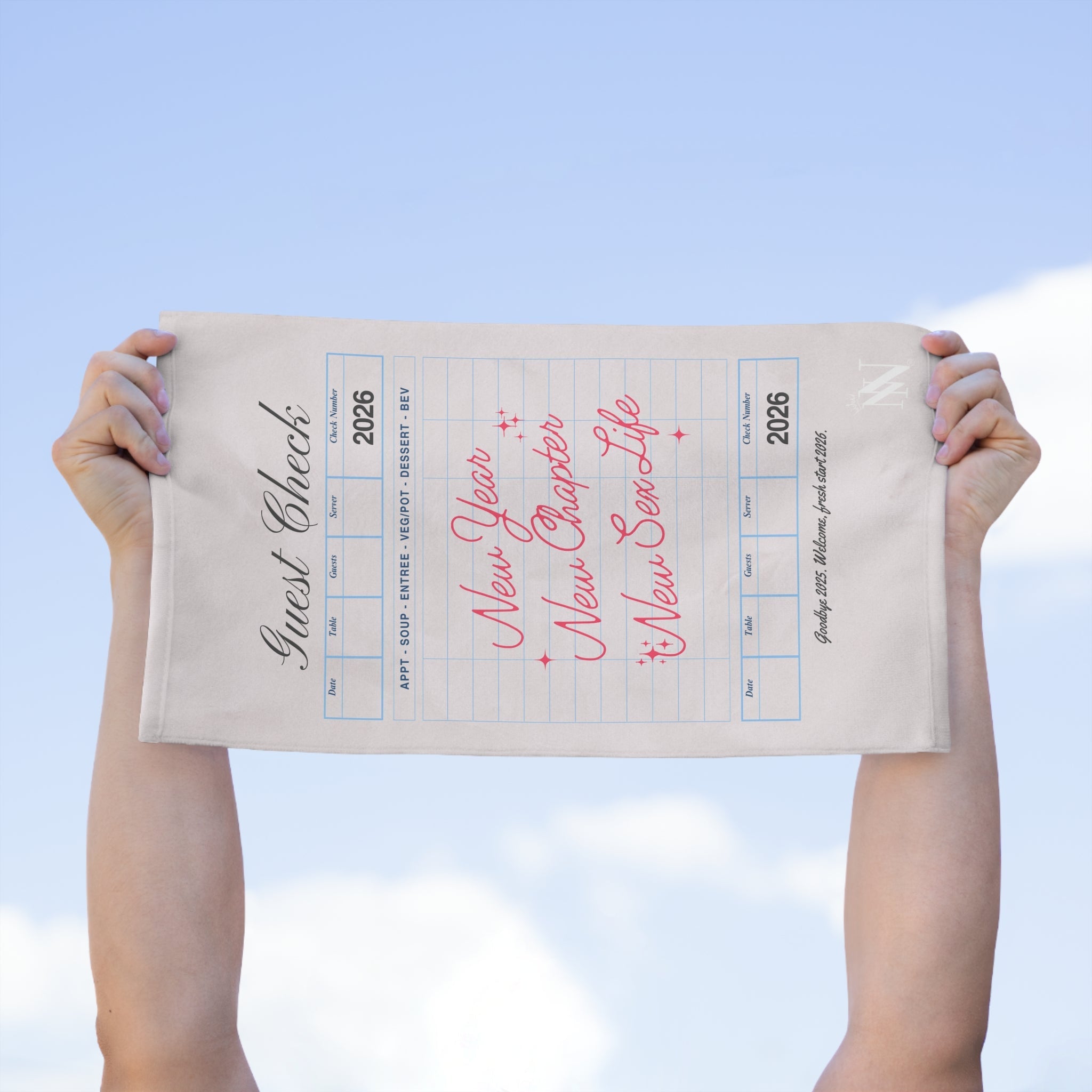 New Year New Sex Life Guest Check | Mix & Match Soft Fun-Flirty Lovers’ Towels