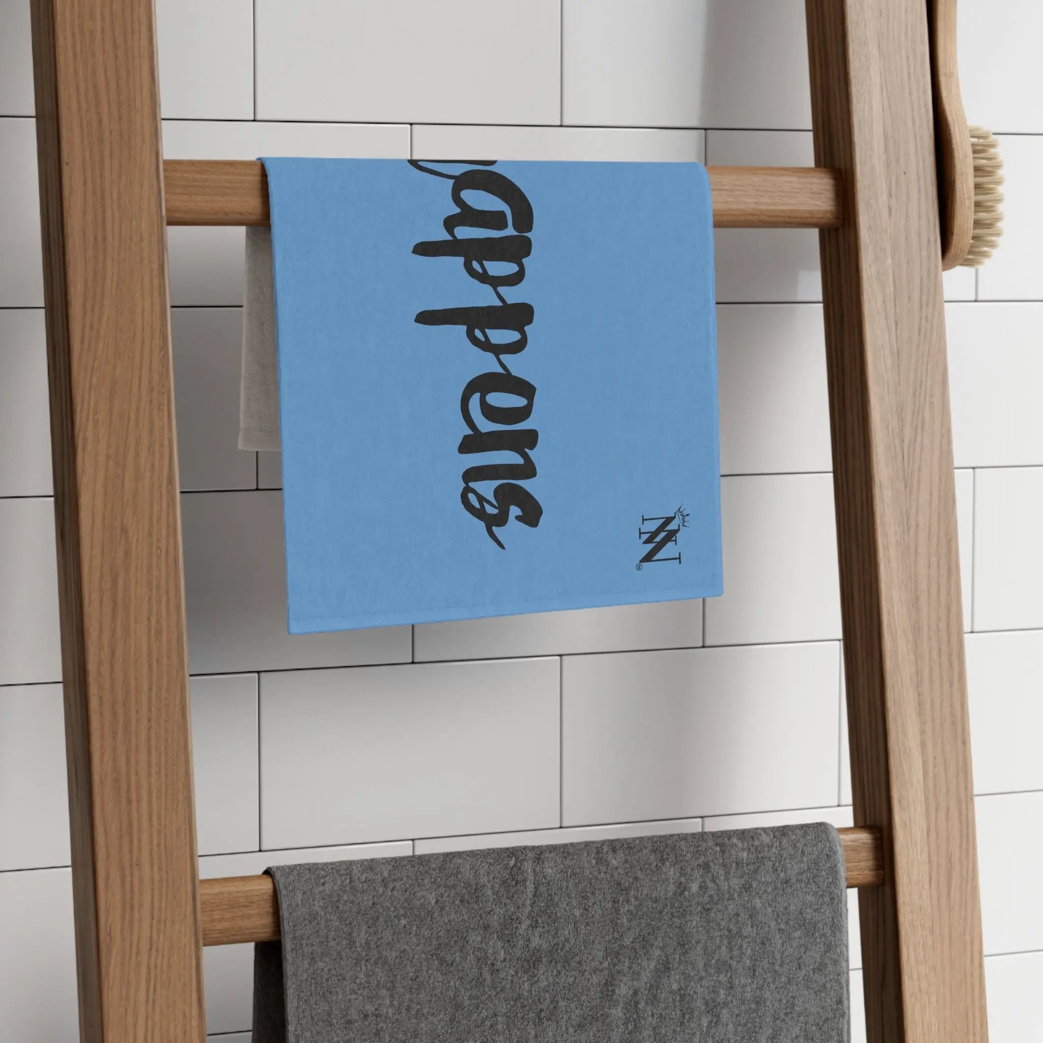 Sex Happens Light Blue | Mix & Match Soft Fun-Flirty Lovers’ Towels