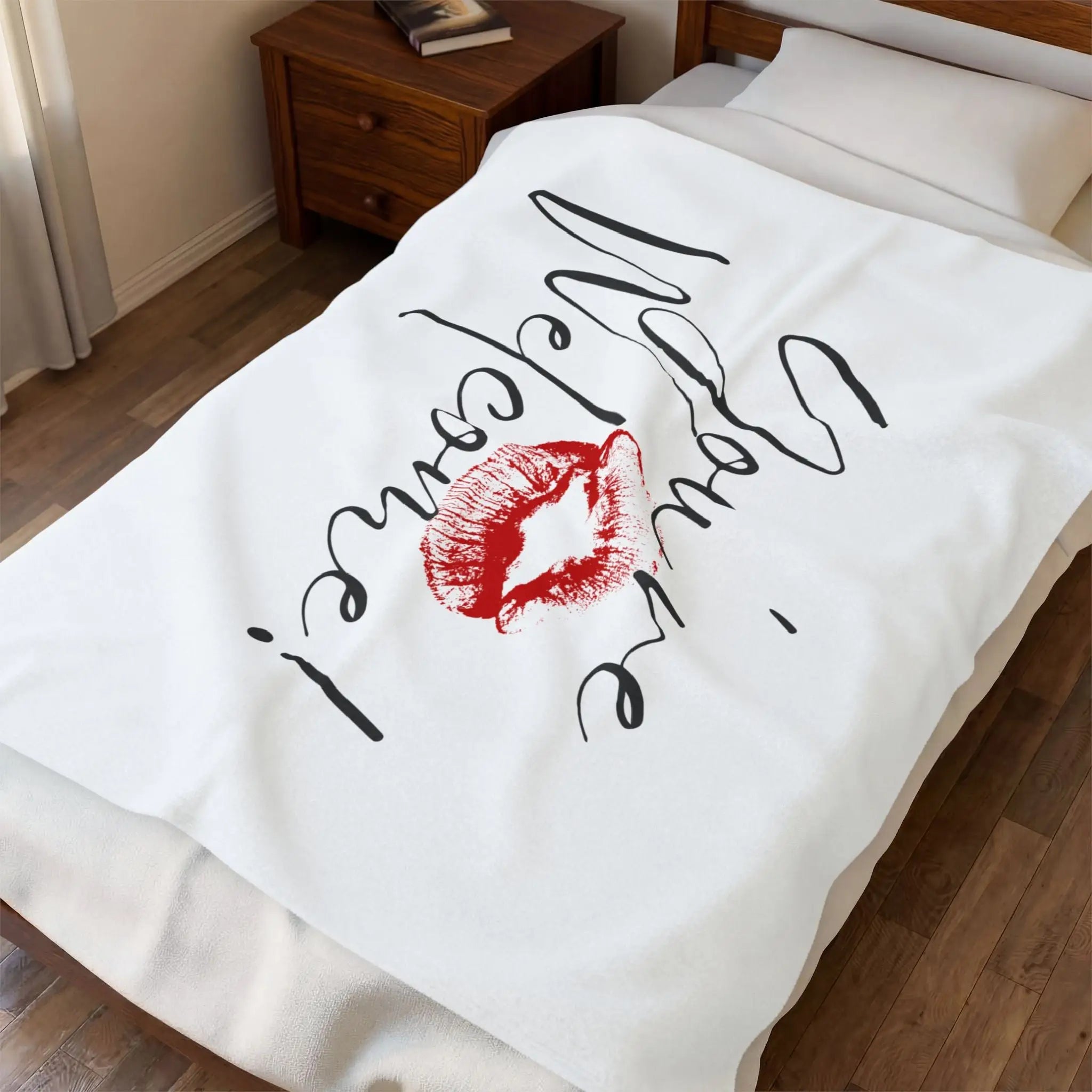 You’re Welcome! with a Kiss Romantic Gifts Love Blanket