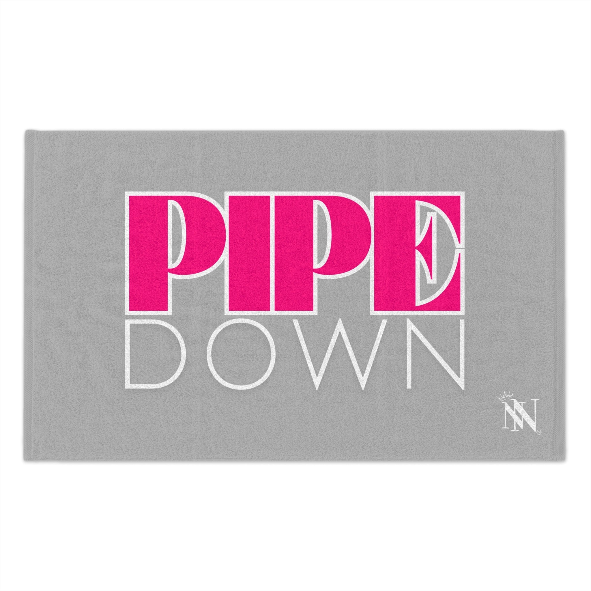 Pipe Down Light Grey | Mix & Match Soft Fun-Flirty Lovers’ Towels