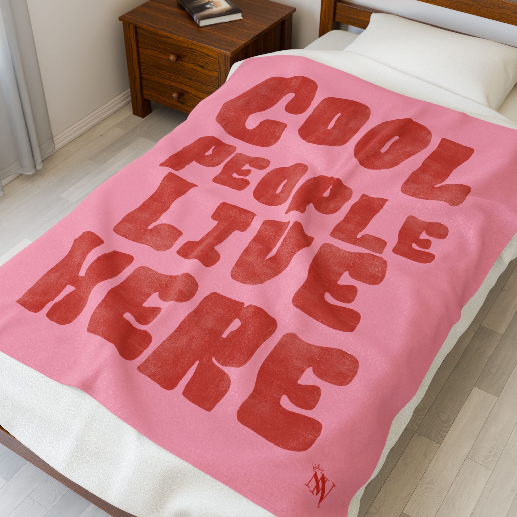 Cool People Live Here | Mix & Match Velveteen Fun-Flirty Lovers’ Blankets