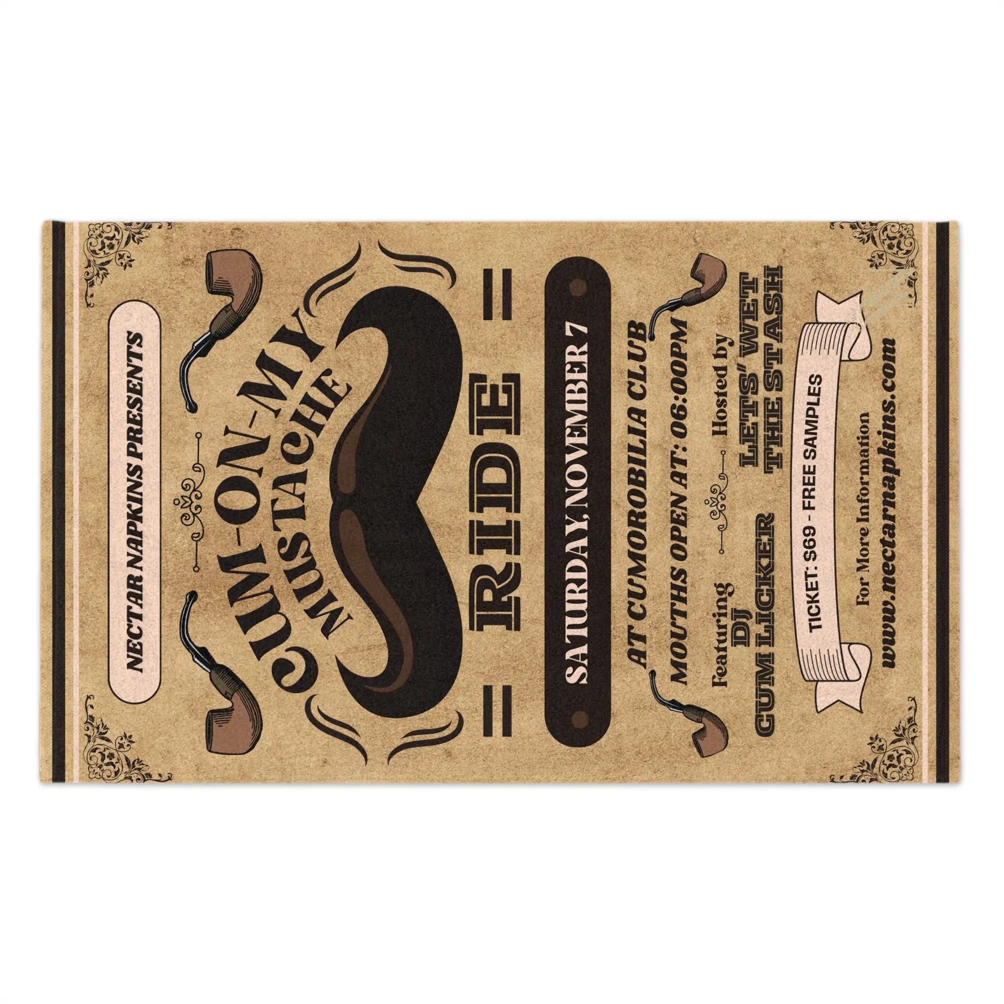 Mustache Ride | Mix & Match Soft Fun-Flirty Lovers’ Towels