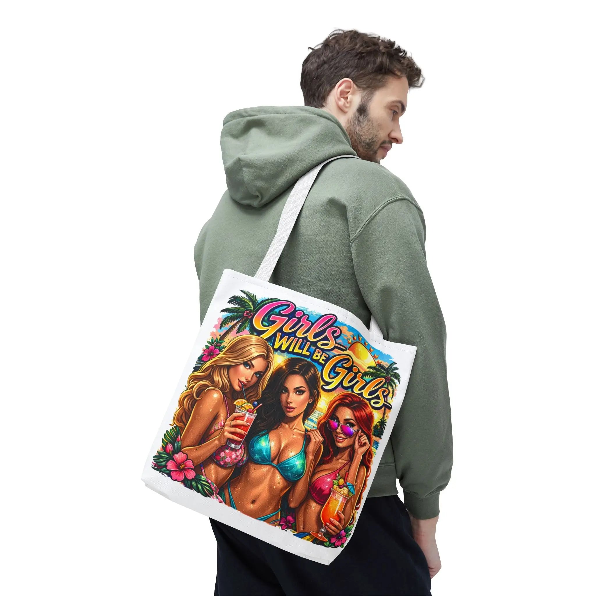 Three Girls Will Be Girls Graphic Series Fun Everyday Cute Tote Bag
