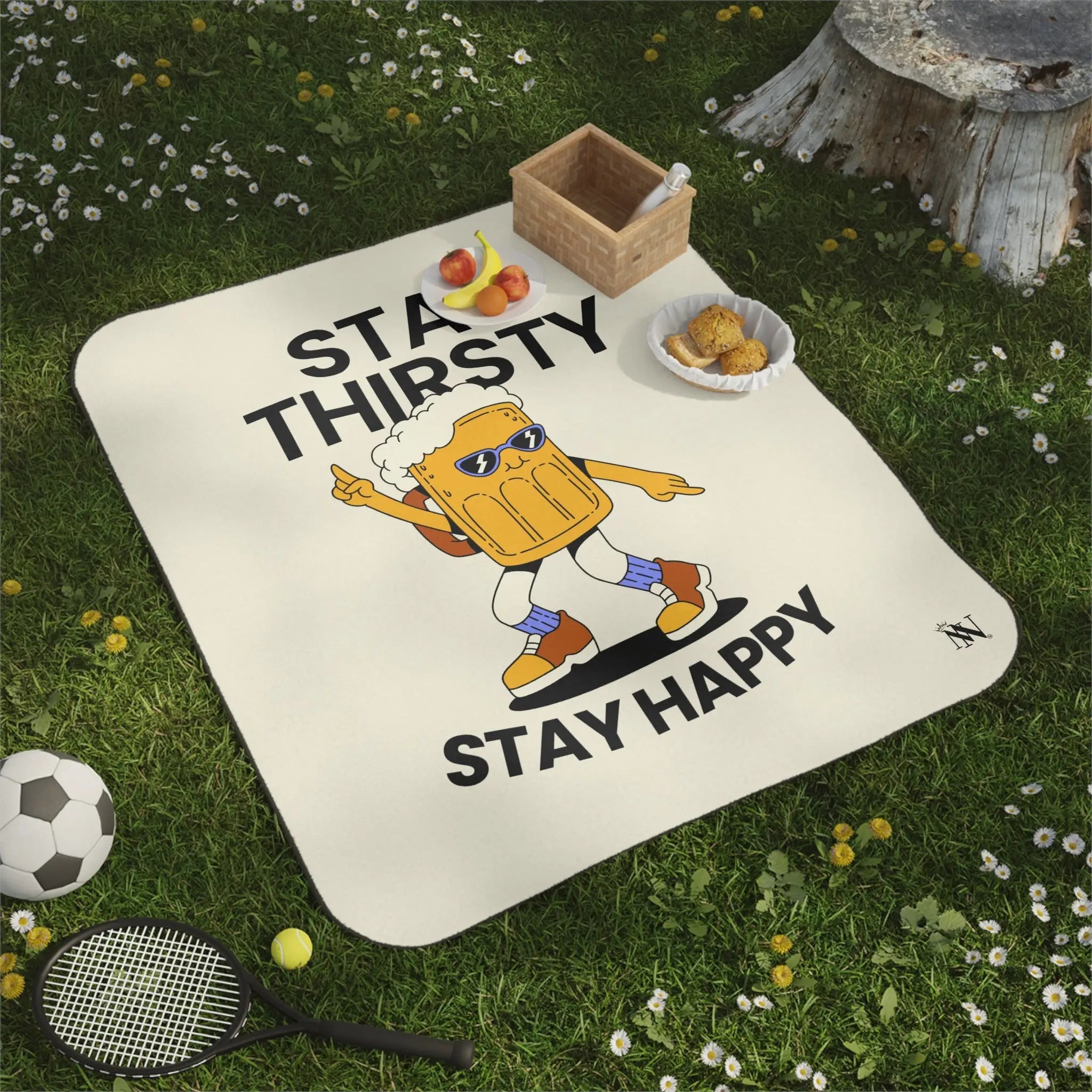 Stay Thirsty Stay Happy Water-Resistant Blanket