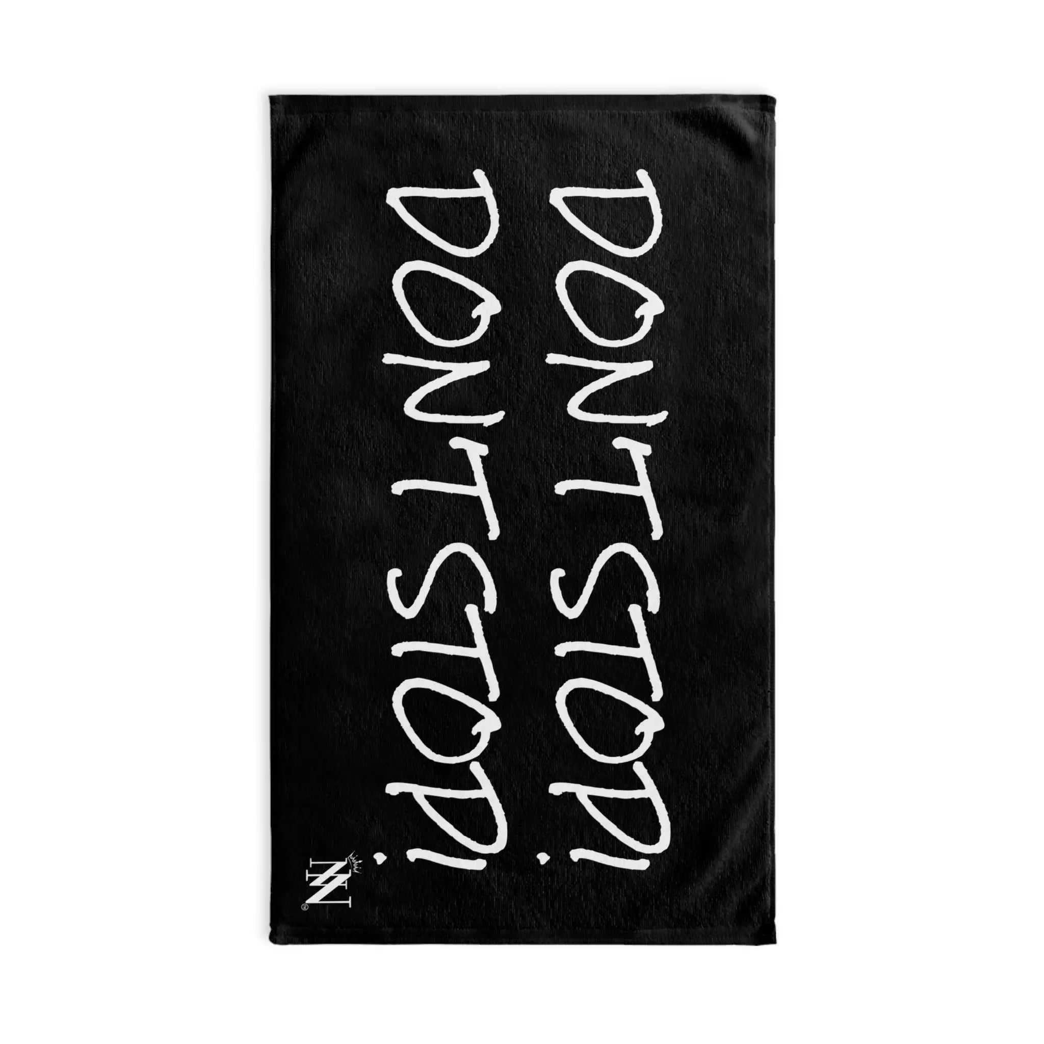 Don’t Stop! Don’t Stop Black Cum Towel