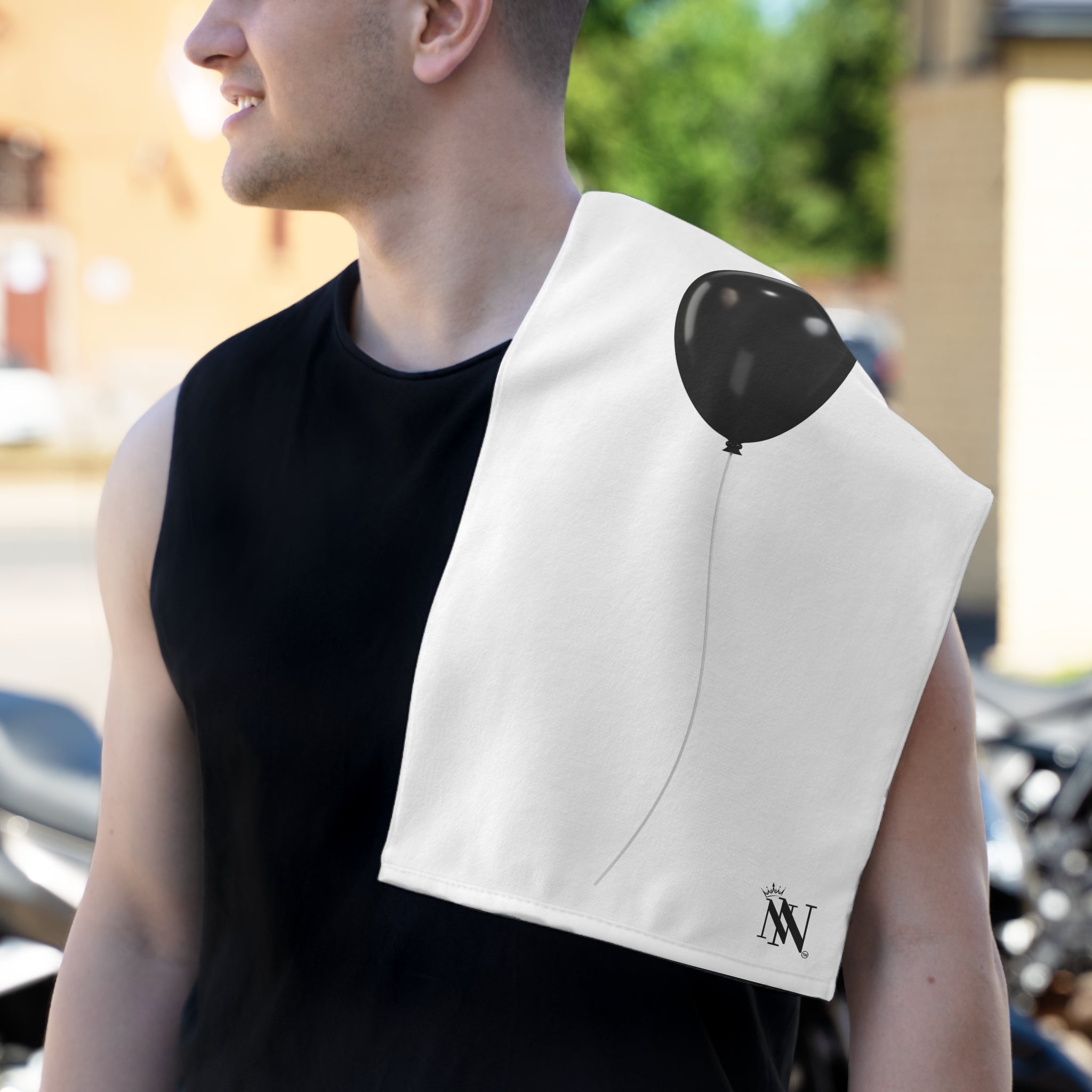 Single Black Party Balloon | Mix & Match Soft Fun-Flirty Lovers’ Towels