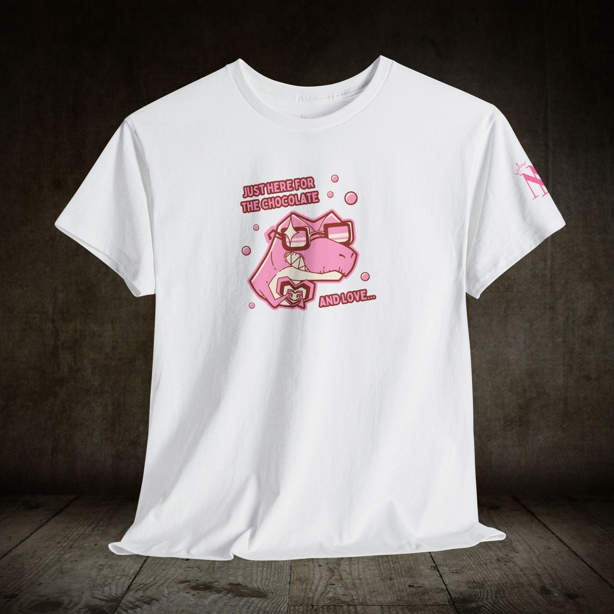 Just Here for the Chocolate | Mix & Match Cotton Unisex Fun-Flirty Lovers’ T-Shirts