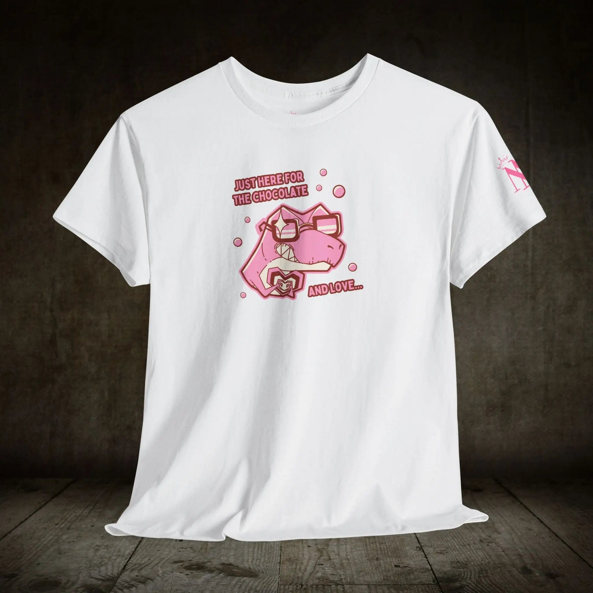 Just Here for the Chocolate | Mix & Match Cotton Unisex Fun-Flirty Lovers’ T-Shirts