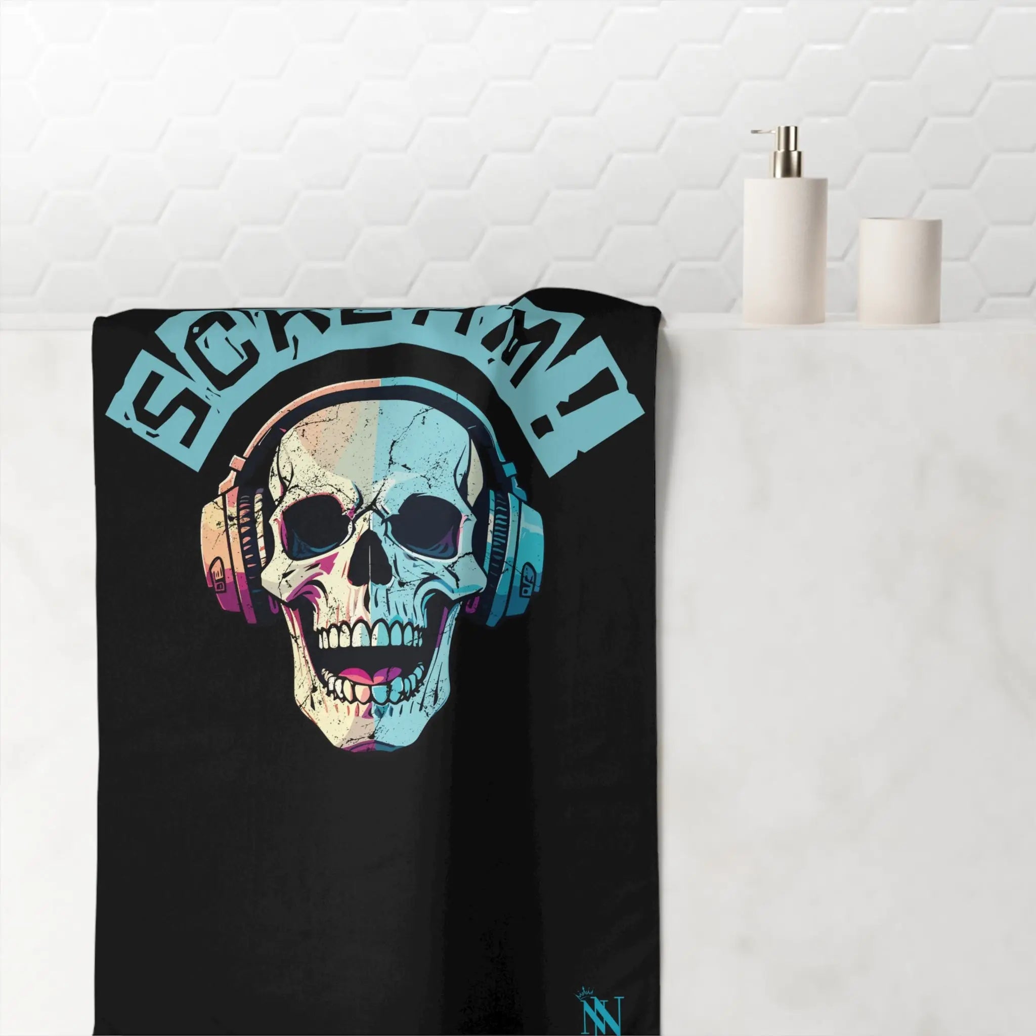 Scream! Skull Headphones | Mix & Match XL Fun-Flirty Lovers’ Towels