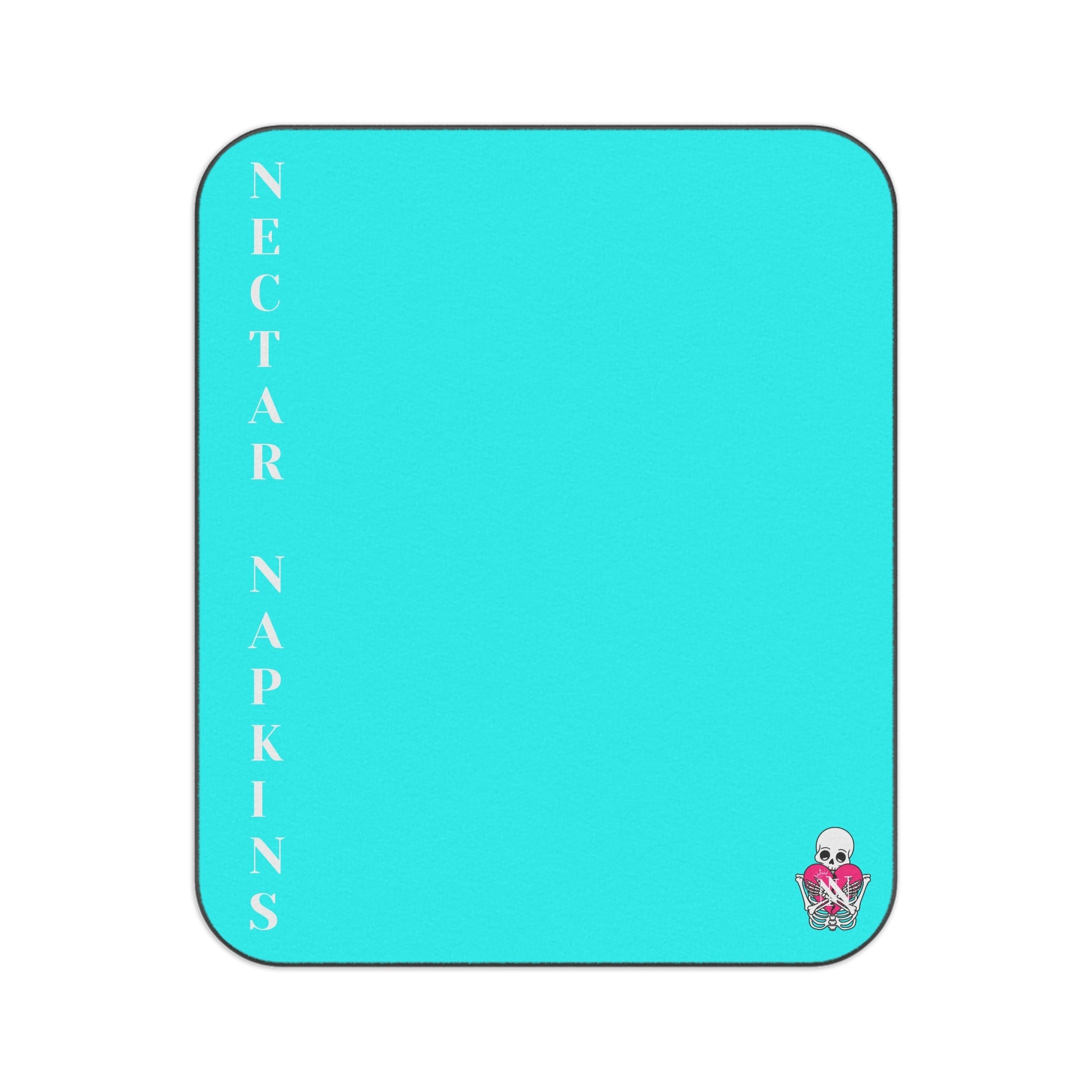 Nectar Napkins Brand Neon Blue Water-Resistant Sex Blanket