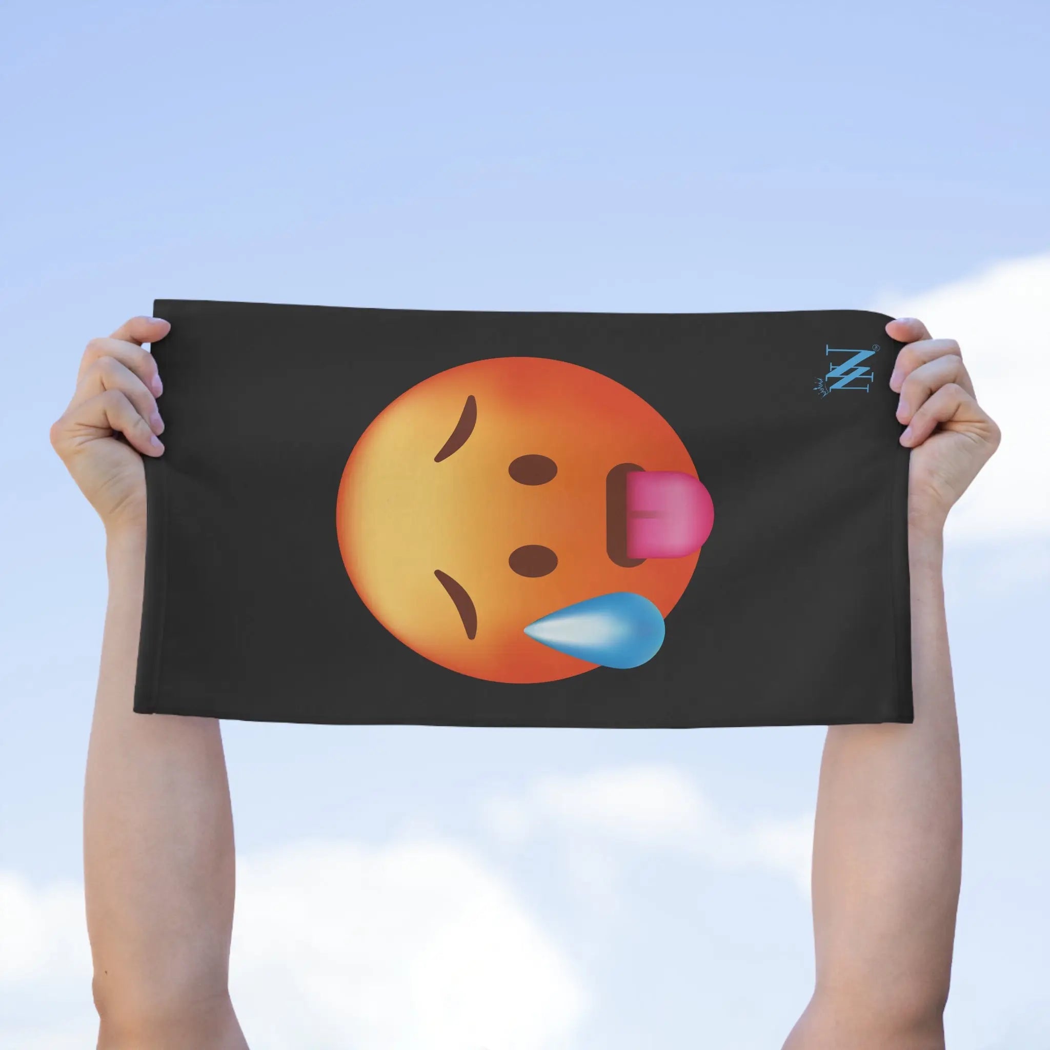 Hot Emoji Black | Mix & Match Soft Fun-Flirty Lovers’ Towels