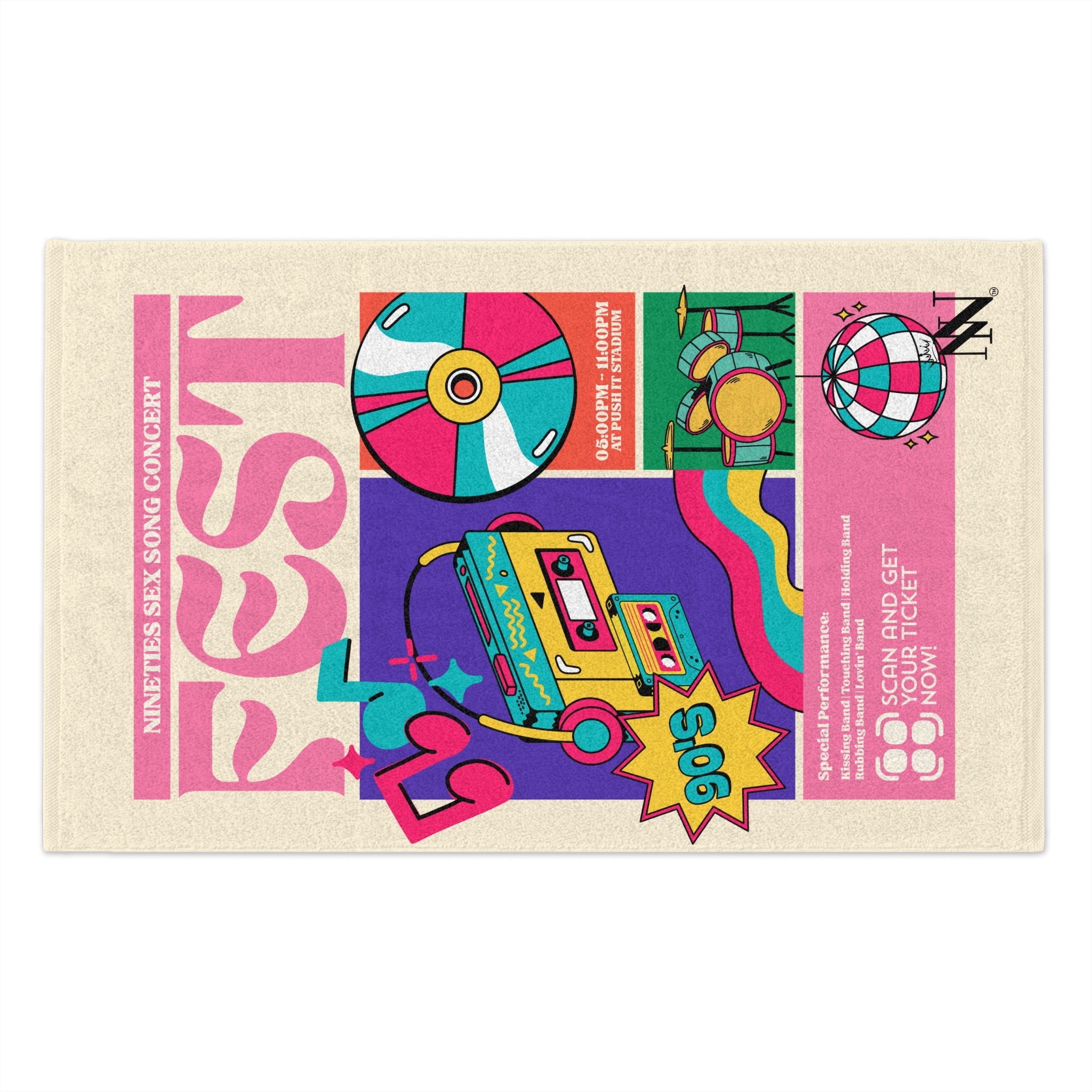 Nineties Sex Song | Mix & Match Soft Fun-Flirty Lovers’ Towels