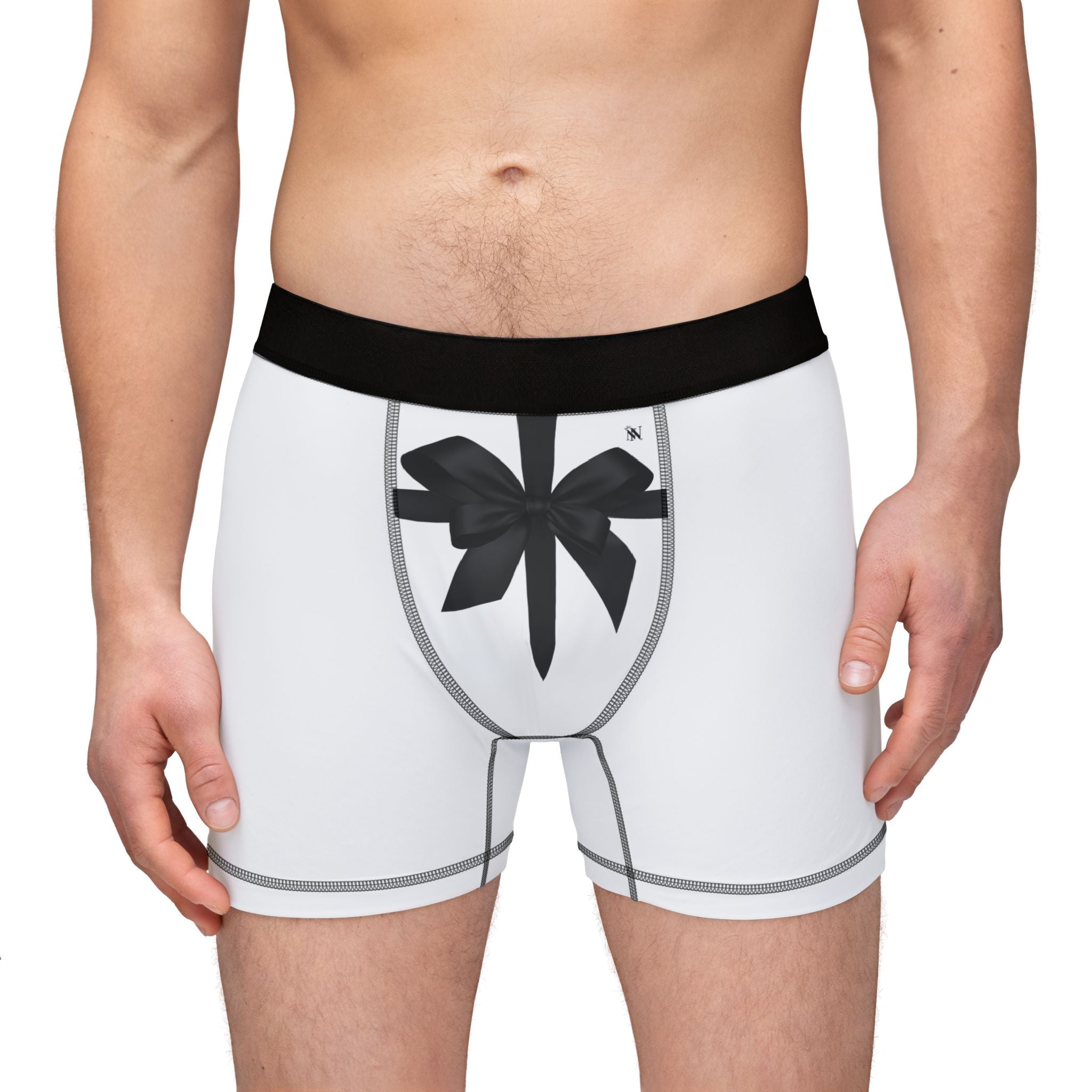Unwrap Me Black Bow | Mix & Match Fun-Flirty Lovers’ Boxer Briefs