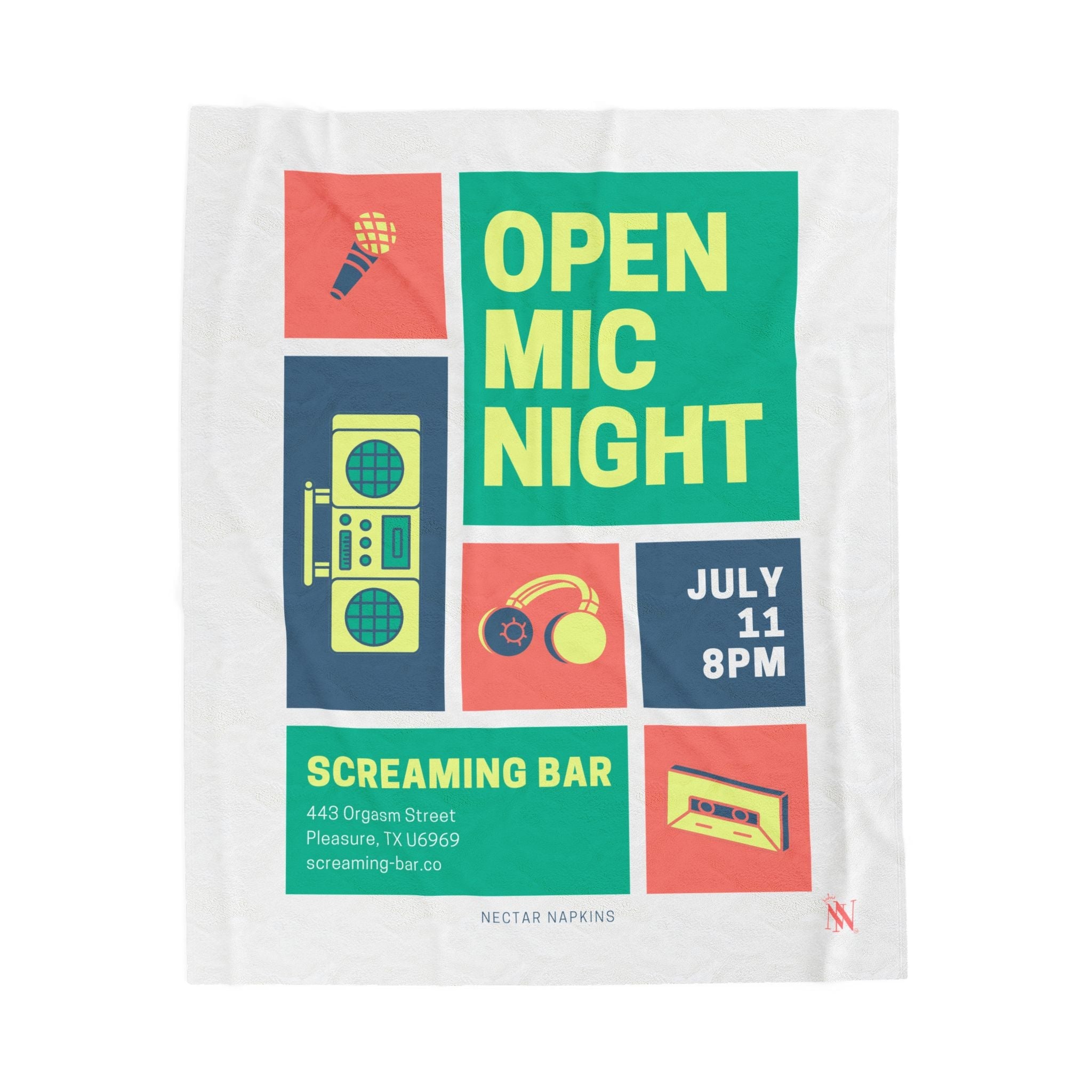 Open Mic Night | Mix & Match Velveteen Fun-Flirty Lovers’ Blankets