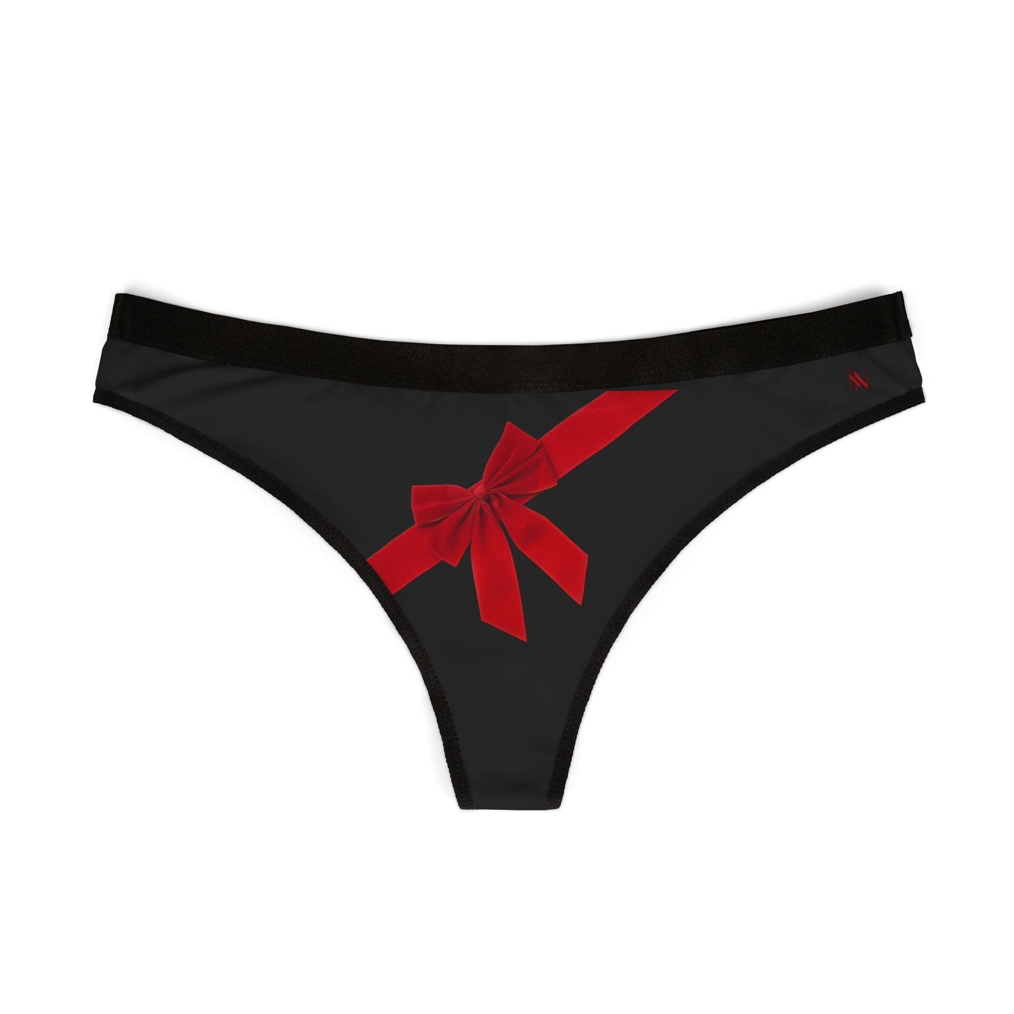 Red Velvet Gift Bow | Mix & Match Women’s Fun-Flirty Lovers’ Thongs