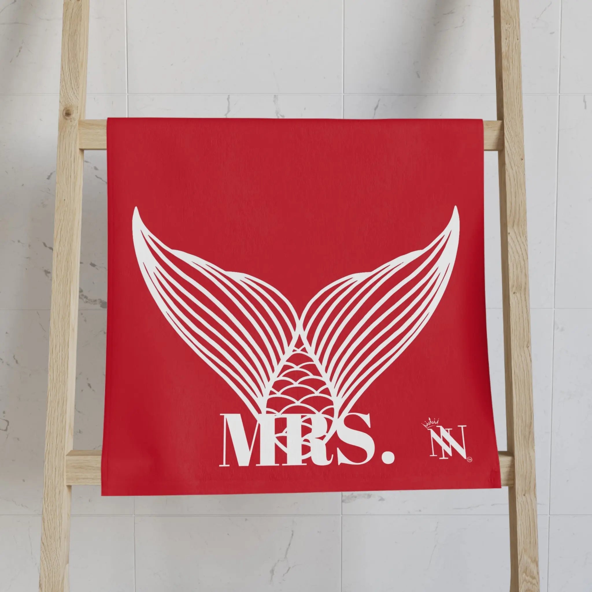 Mrs. Mrs. Mermaid Shareable Sides Red Cum Towel