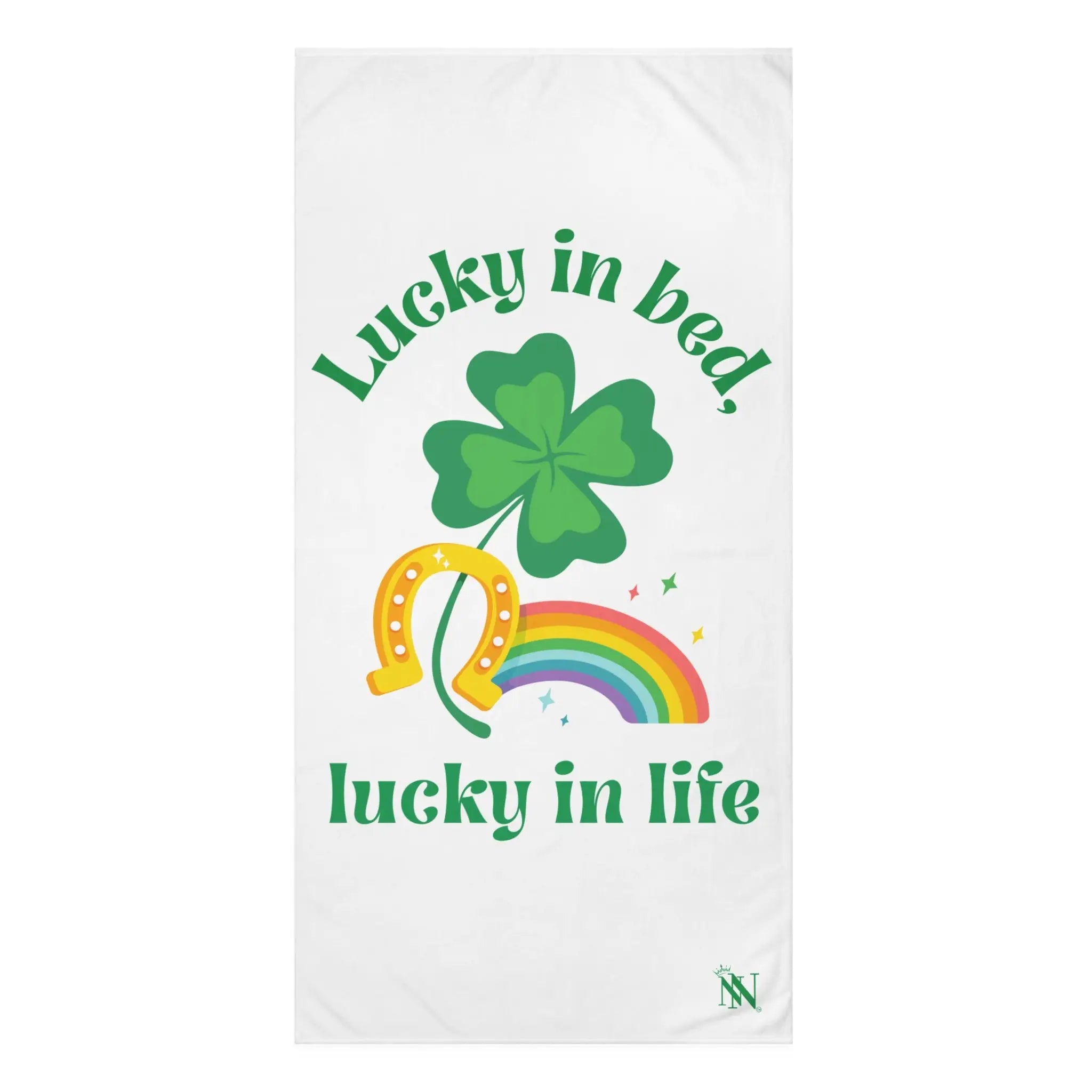 Lucky in Bed Lucky in Life St. Patrick’s Day | Mix & Match XL Fun-Flirty Lovers’ Towels