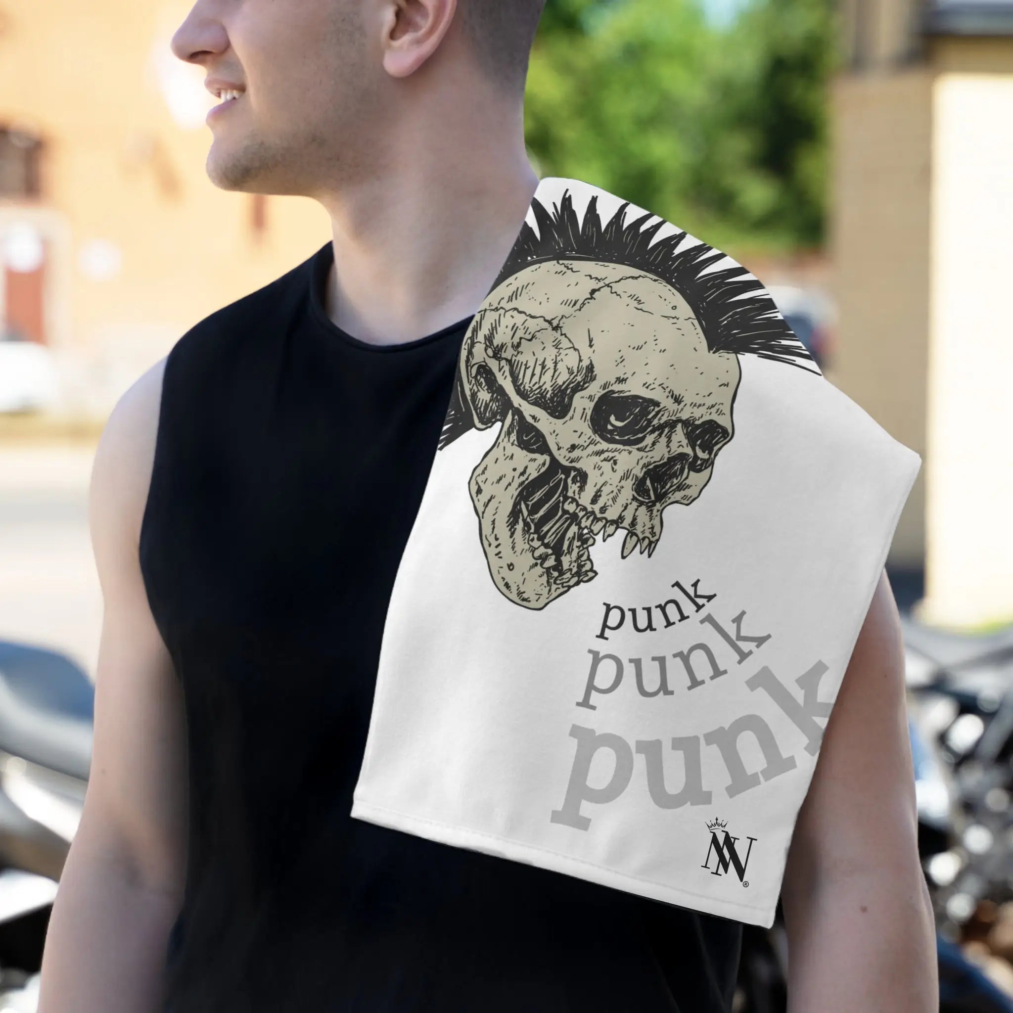 Punk Mohawk Skull | Nectar Napkins Fun-Flirty Lovers’ Towels