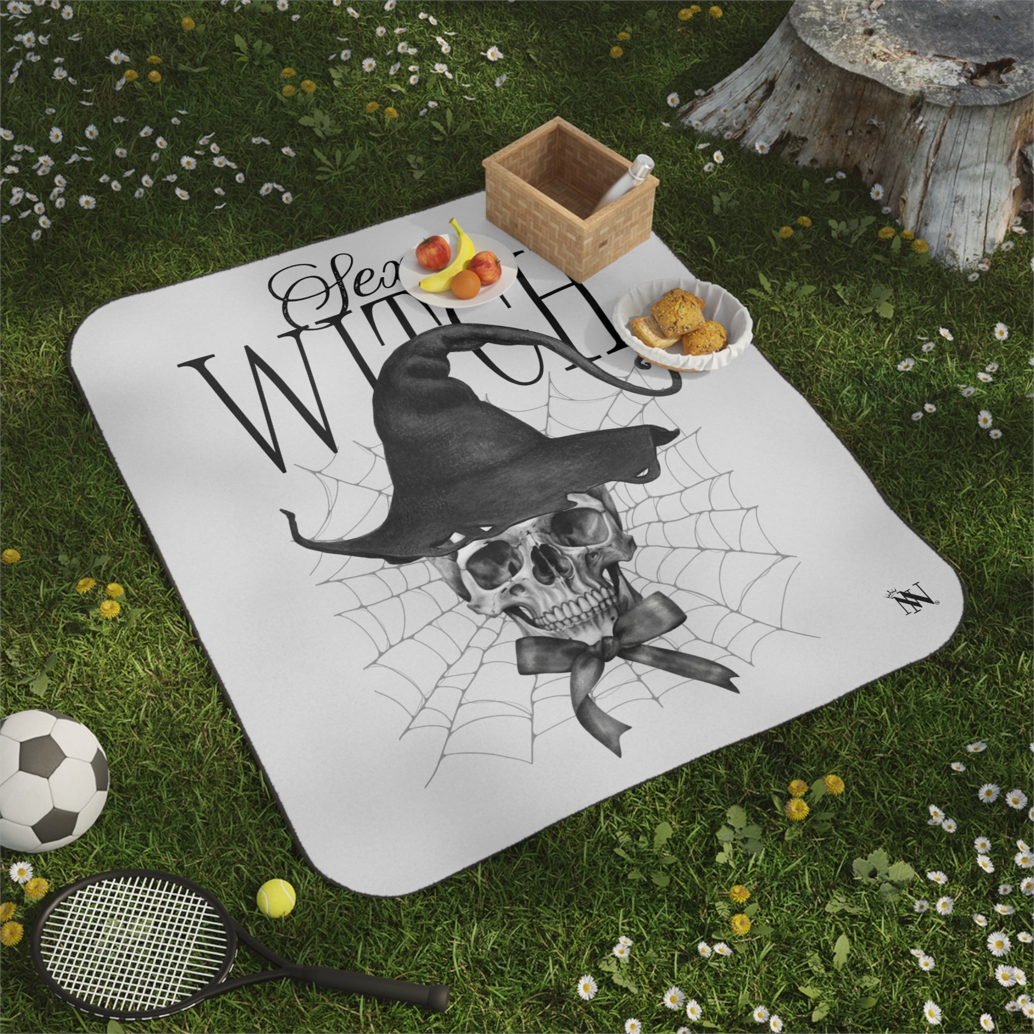 Sexy Witch Skull Water Resistant Blanket for Sex