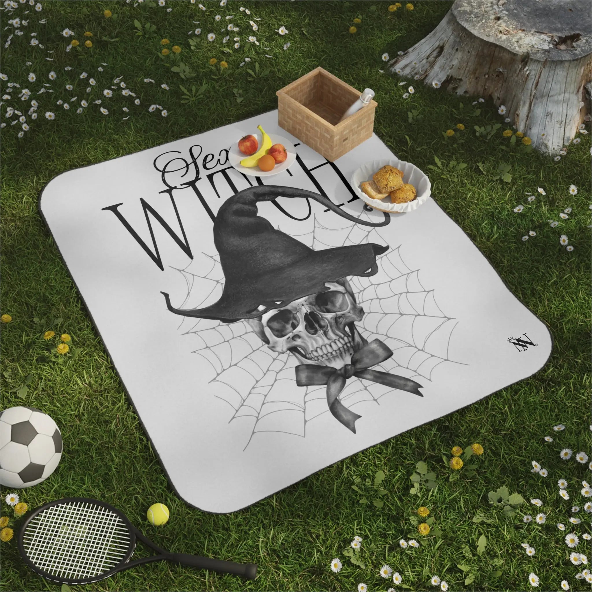 Sexy Witch Skull Water Resistant Blanket for Sex