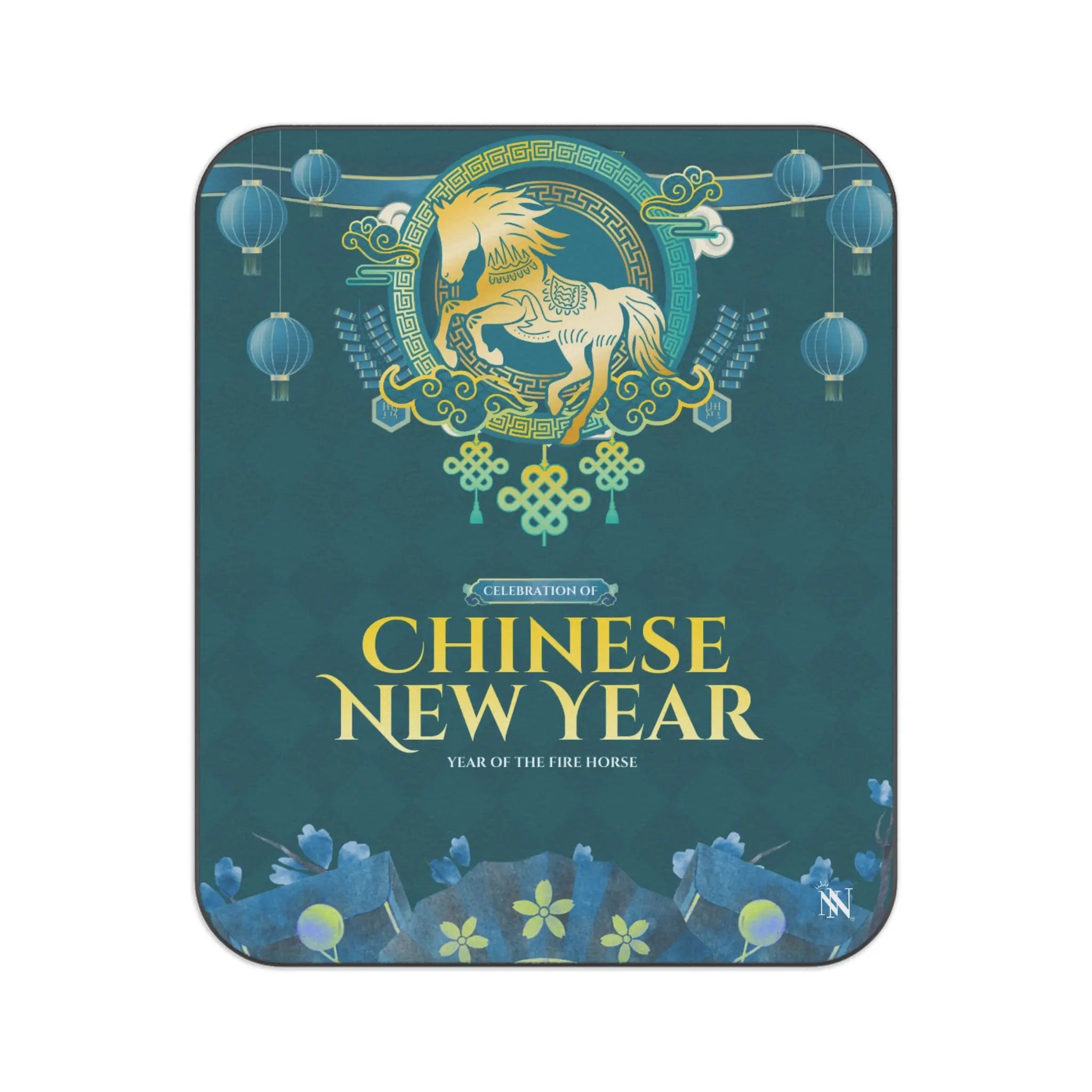 Celebration of Chinese New Year Travel-Friendly Water-Resistant Sex Blanket