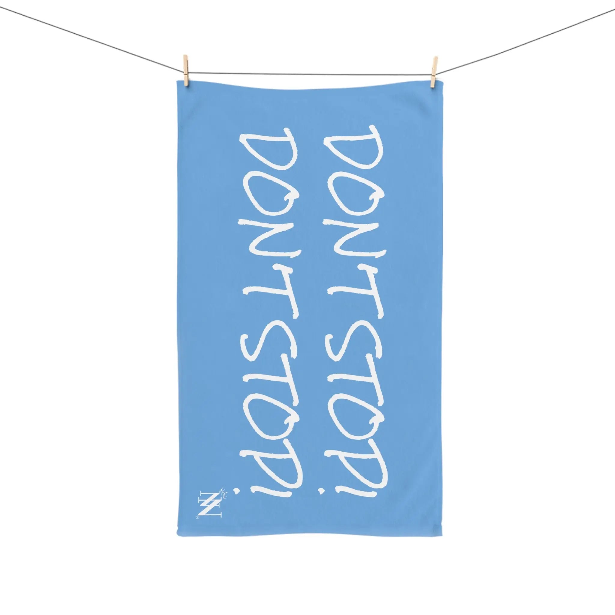 Don’t Stop! Don’t Stop Light Blue | Mix & Match Classic Fun-Flirty Lovers’ Towels