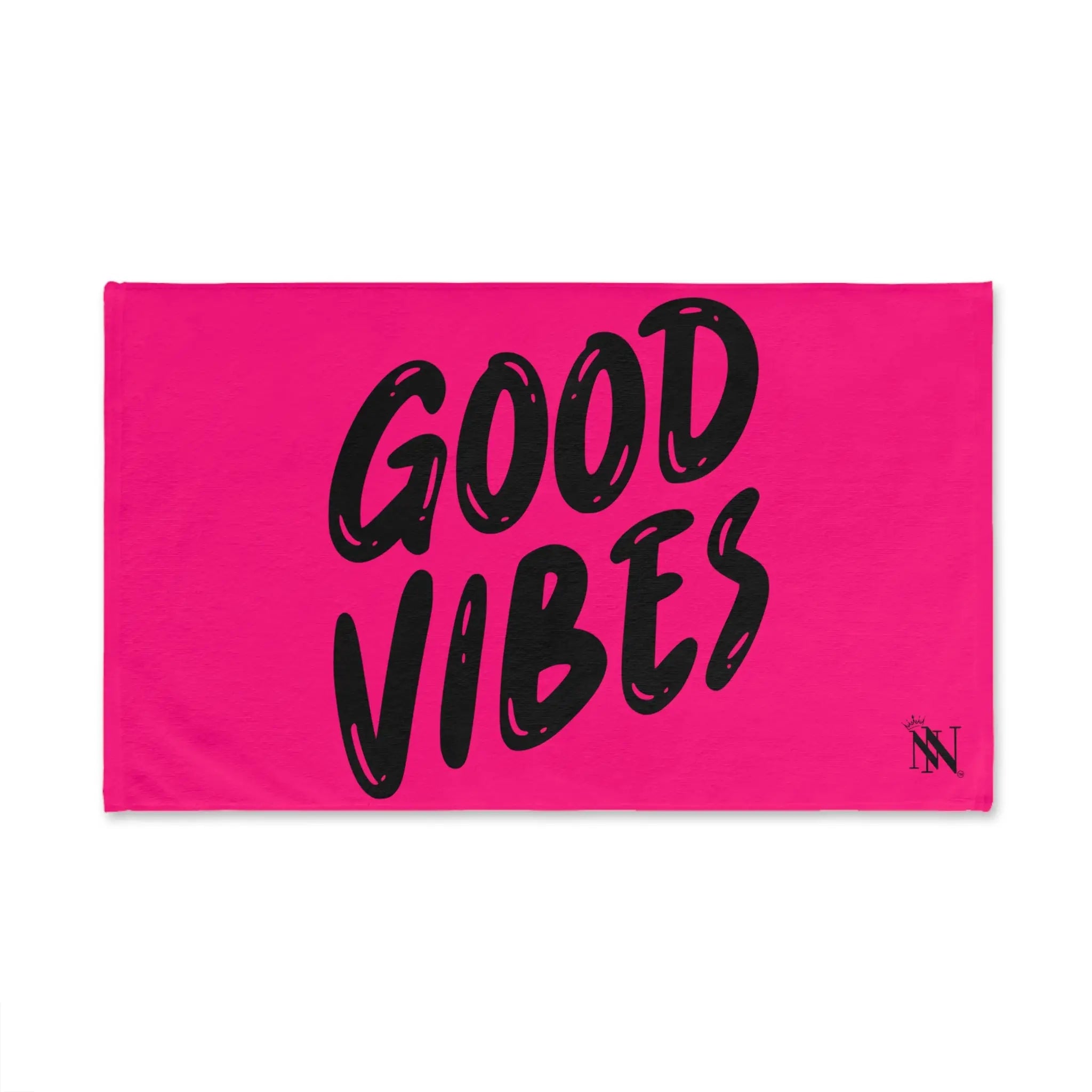 Good Vibes Bubble Print Signature Pink Cum Towel