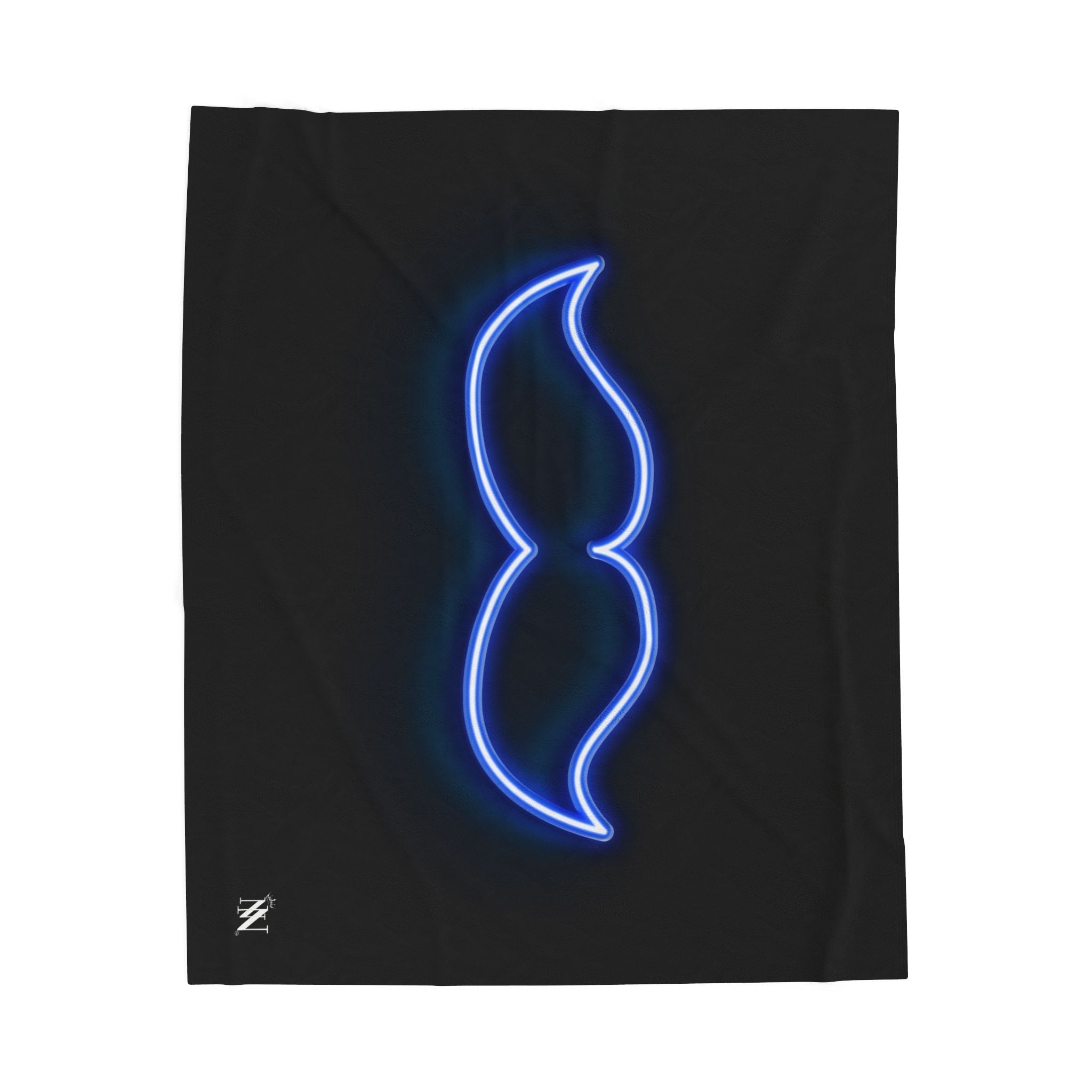 His Mustache Neon Romantic Gifts Silky Soft Love Blanket