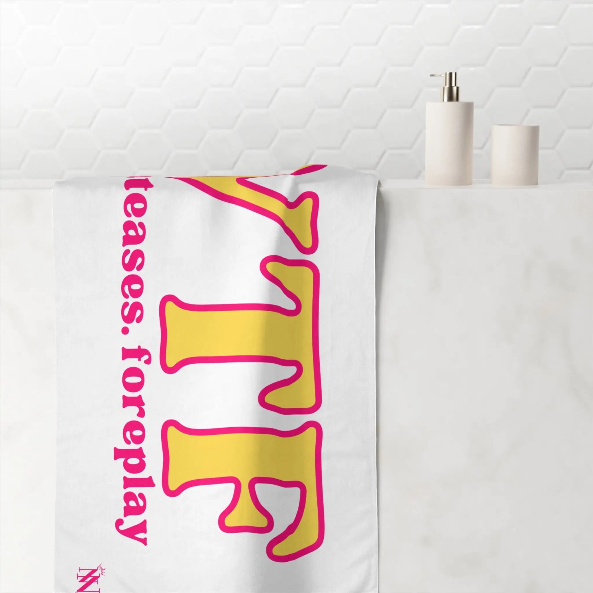 WTF Winks Teases Foreplay | Mix & Match XL Fun-Flirty Lovers’ Towels