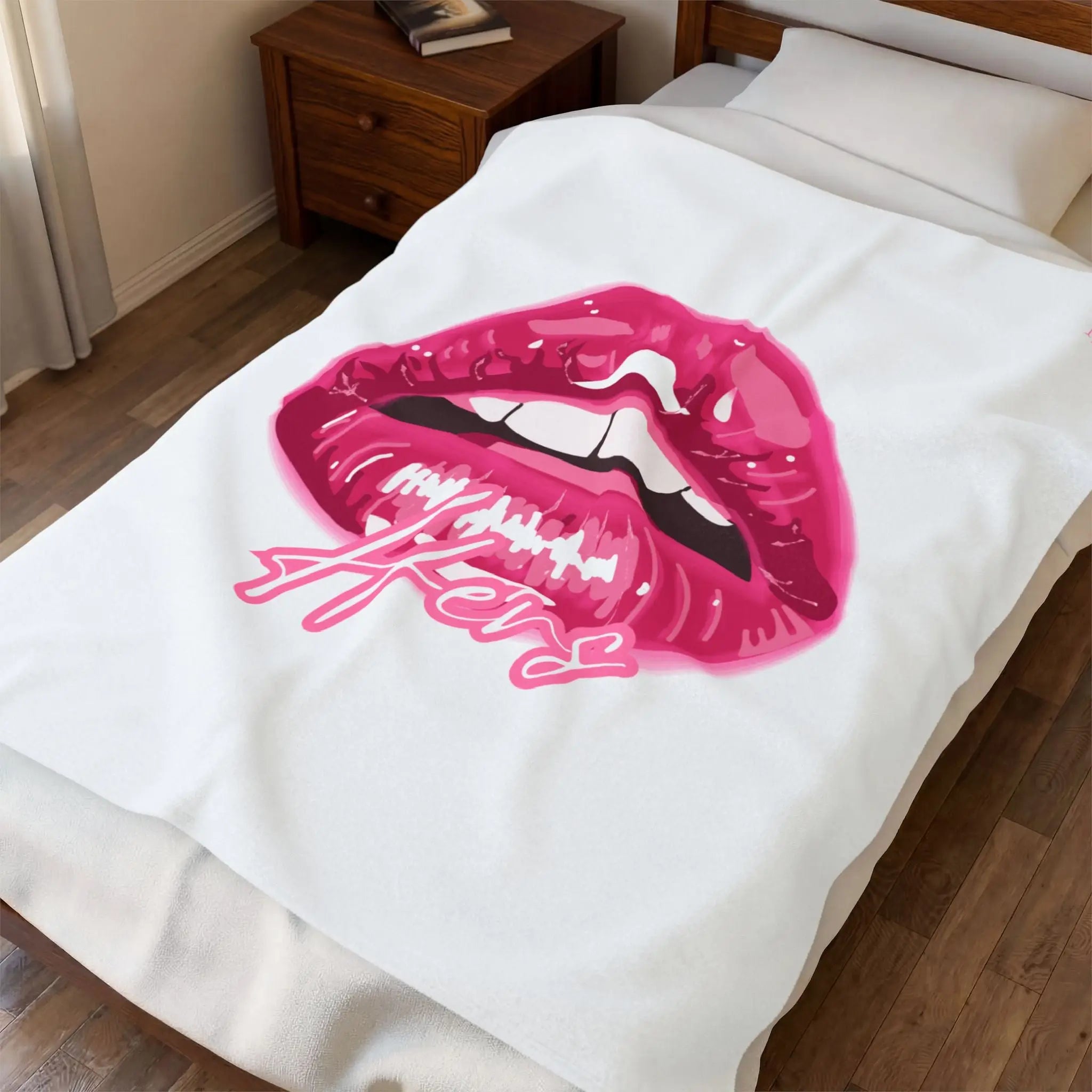 Hers Mouth Open Romantic Gifts Love Blanket