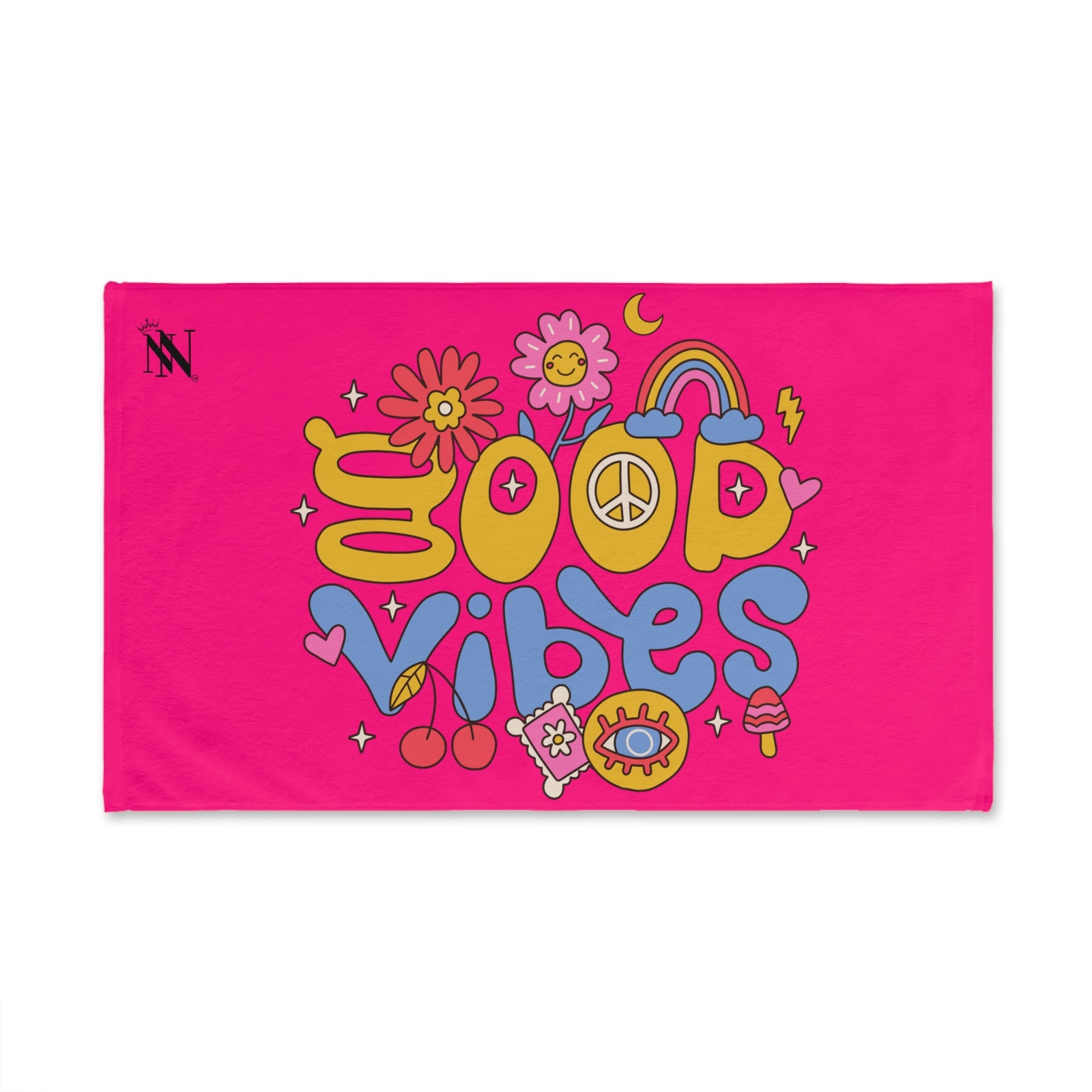 Good Vibes Hippie Flower Signature Pink Cum Towel